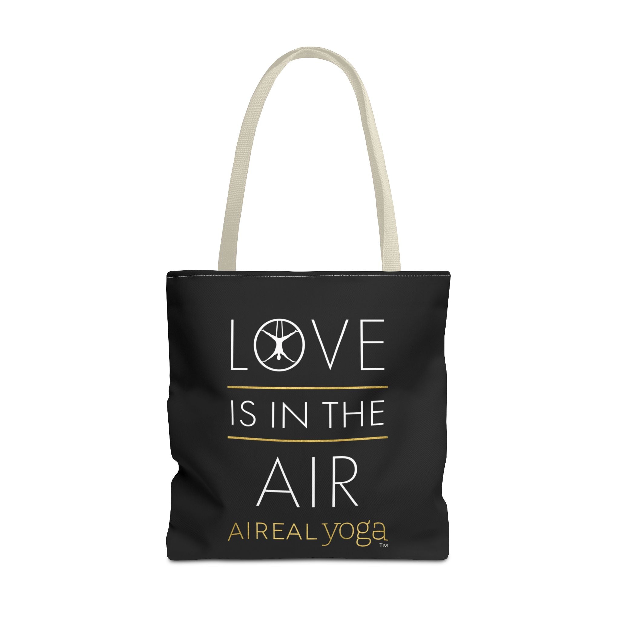 Love Is In The Air Tote Bag | Aerial Yoga Typography Tote