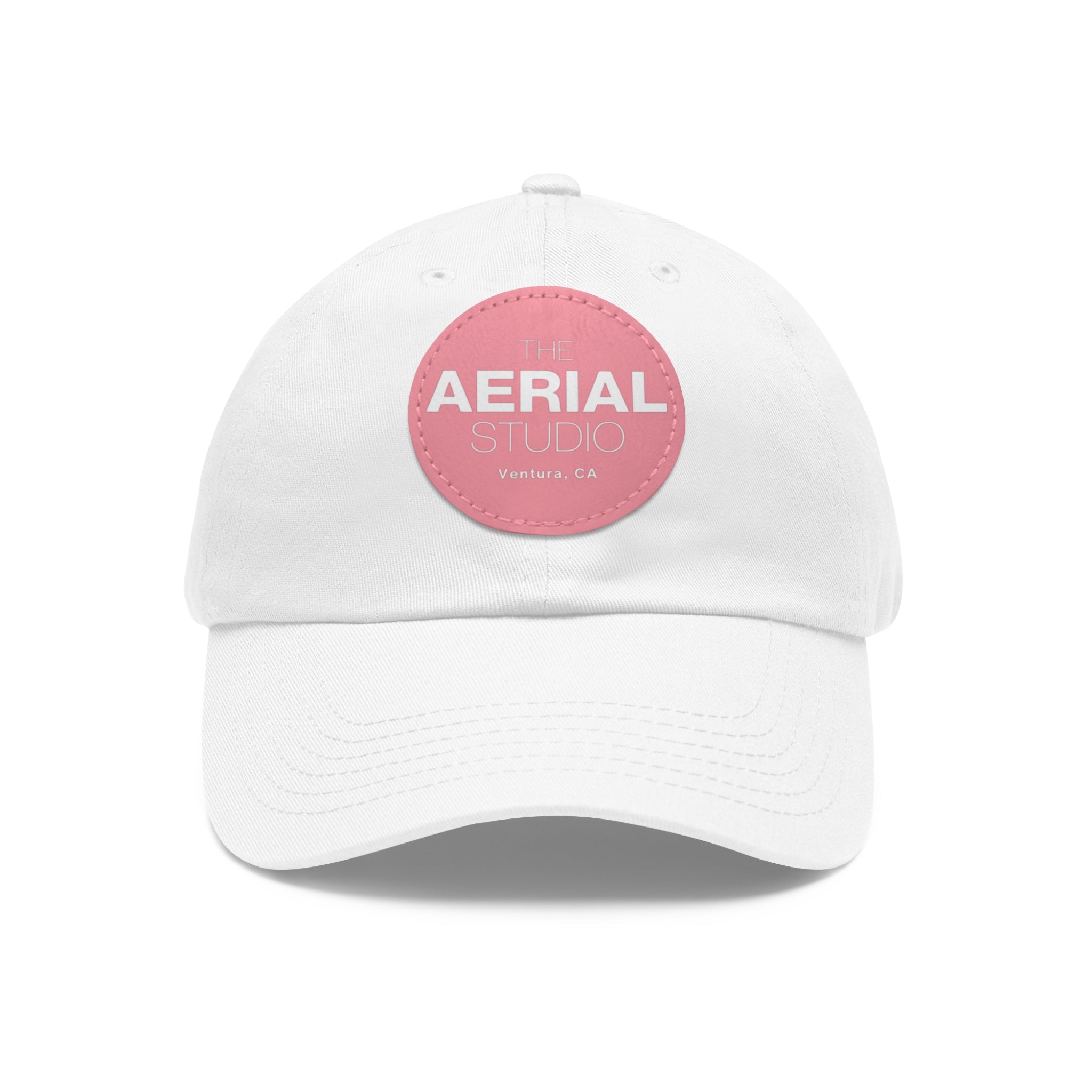 Aerial Studio Round Leather Patch Hat | Dad Hat with Leather Patch