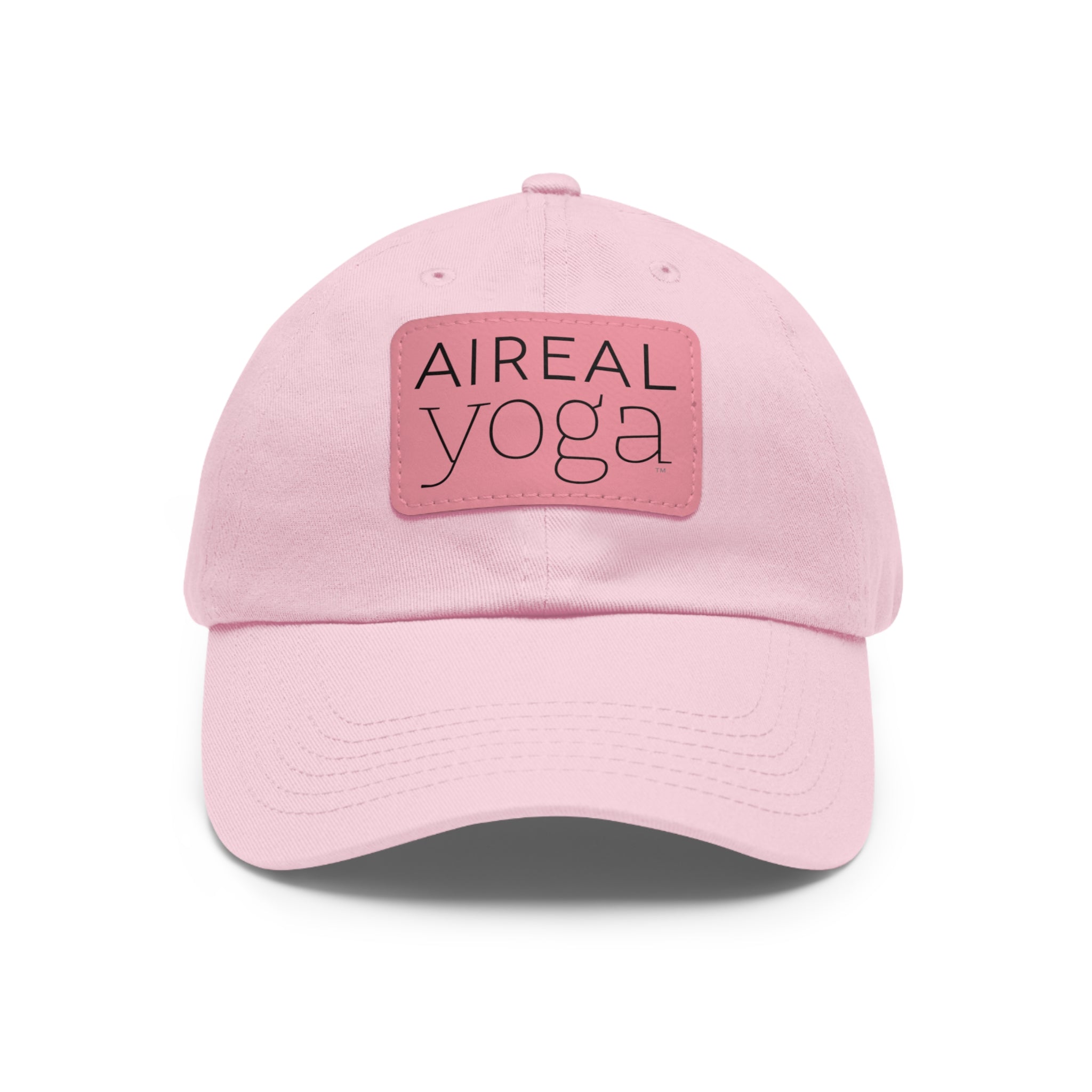 Aireal Yoga Leather Patch Dad Hat | Rectangle Logo