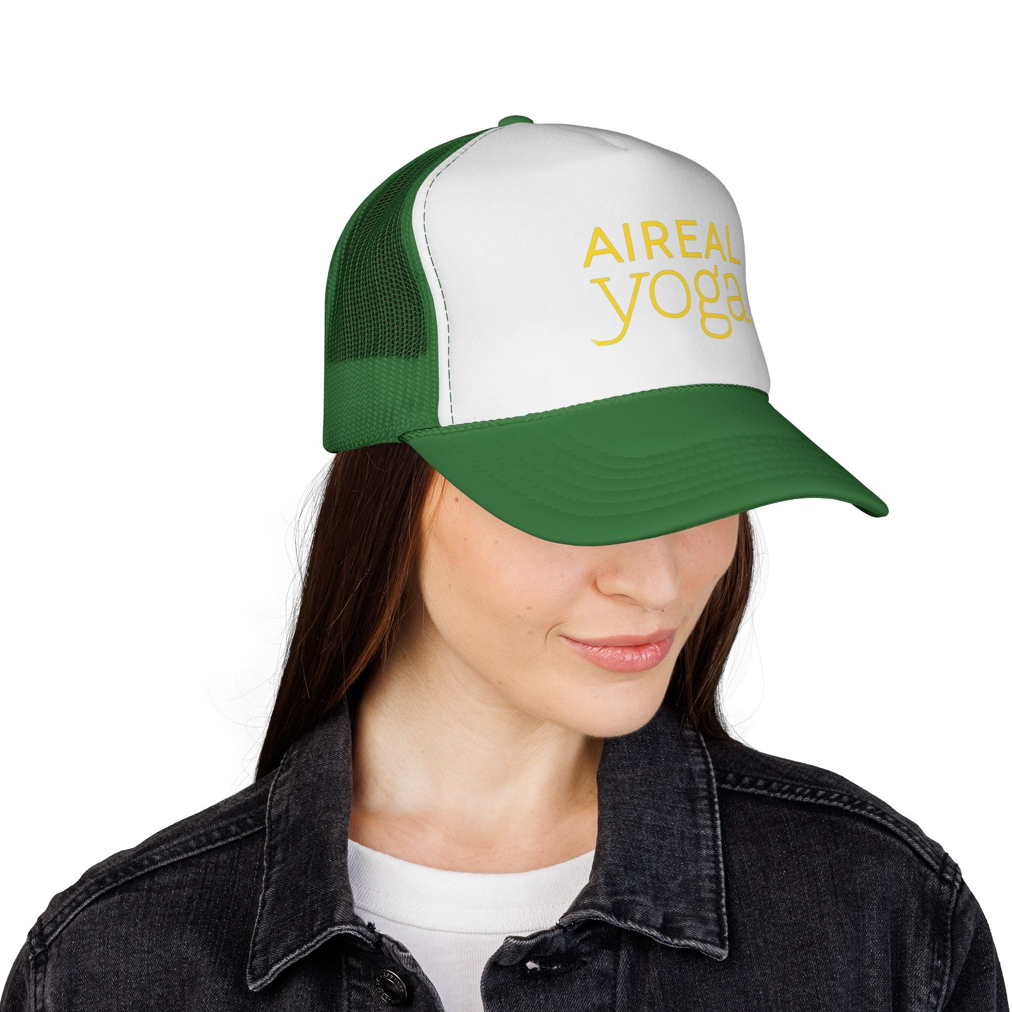 Aireal Yoga Trucker Cap | Embroidered Yoga Hat