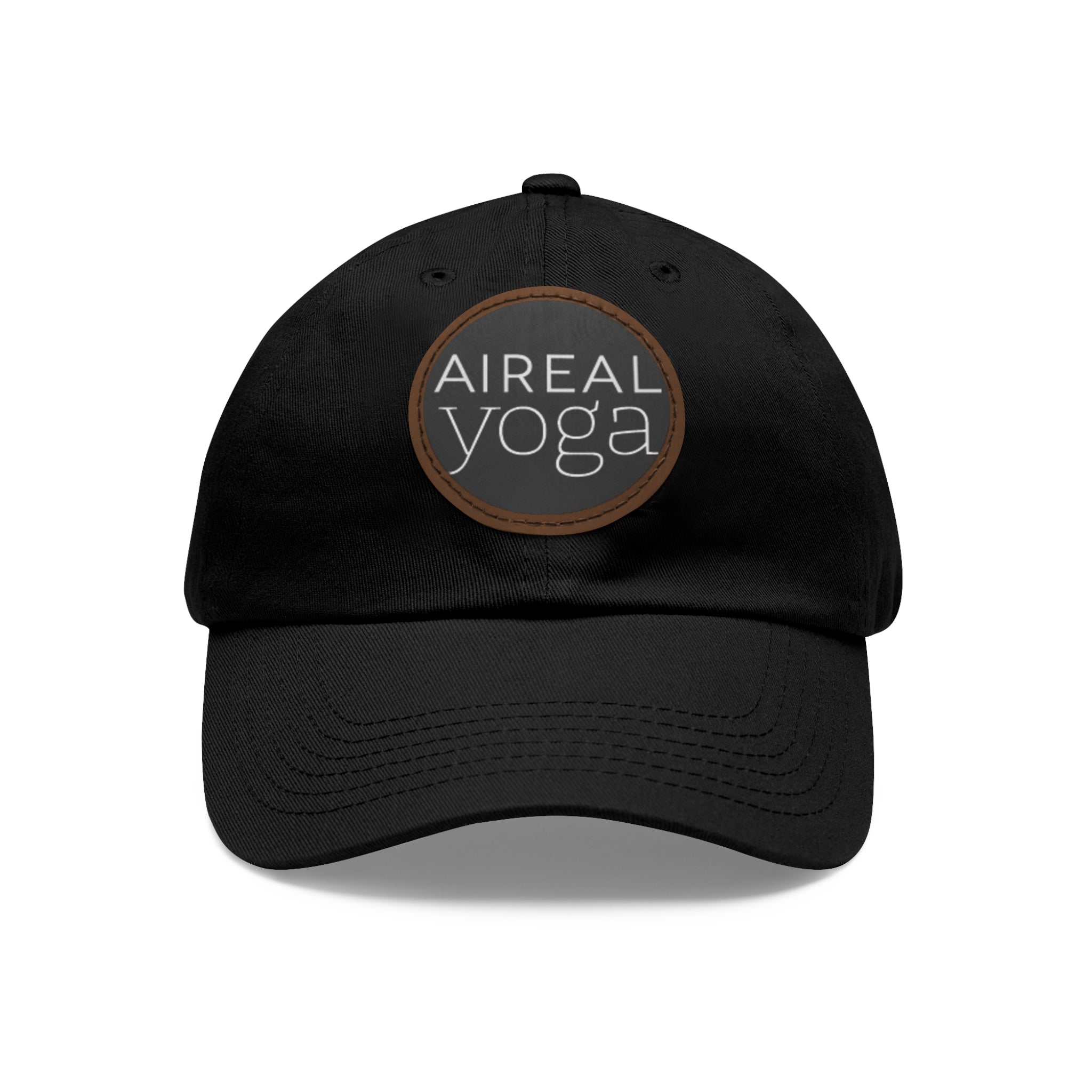 AIREAL Yoga patch hat | Dad Hat with Round Leather Patch