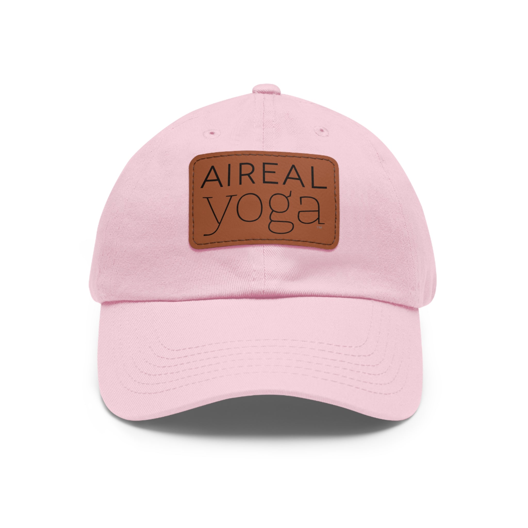 Aireal Yoga Leather Patch Dad Hat | Rectangle Logo