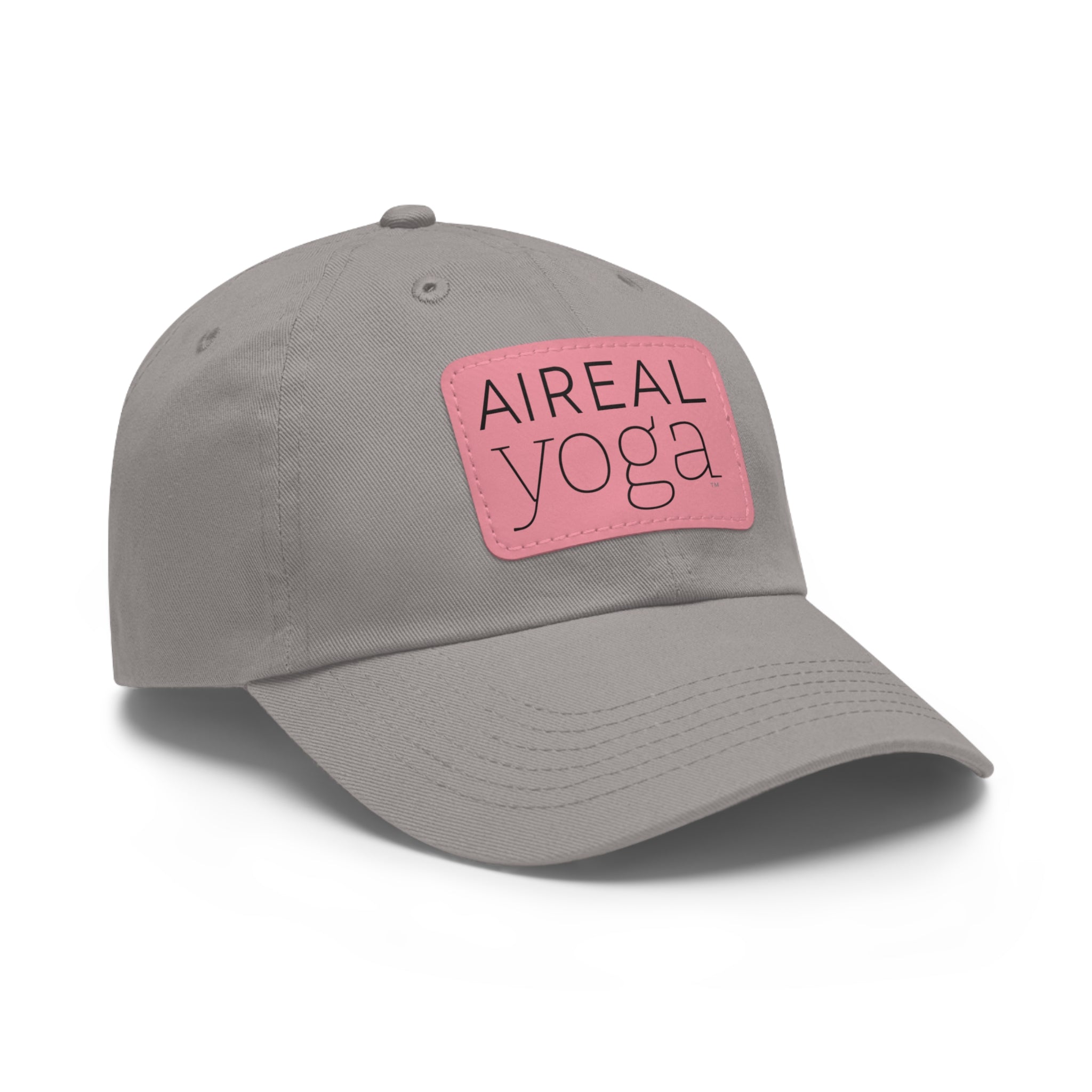 Aireal Yoga Leather Patch Dad Hat | Rectangle Logo