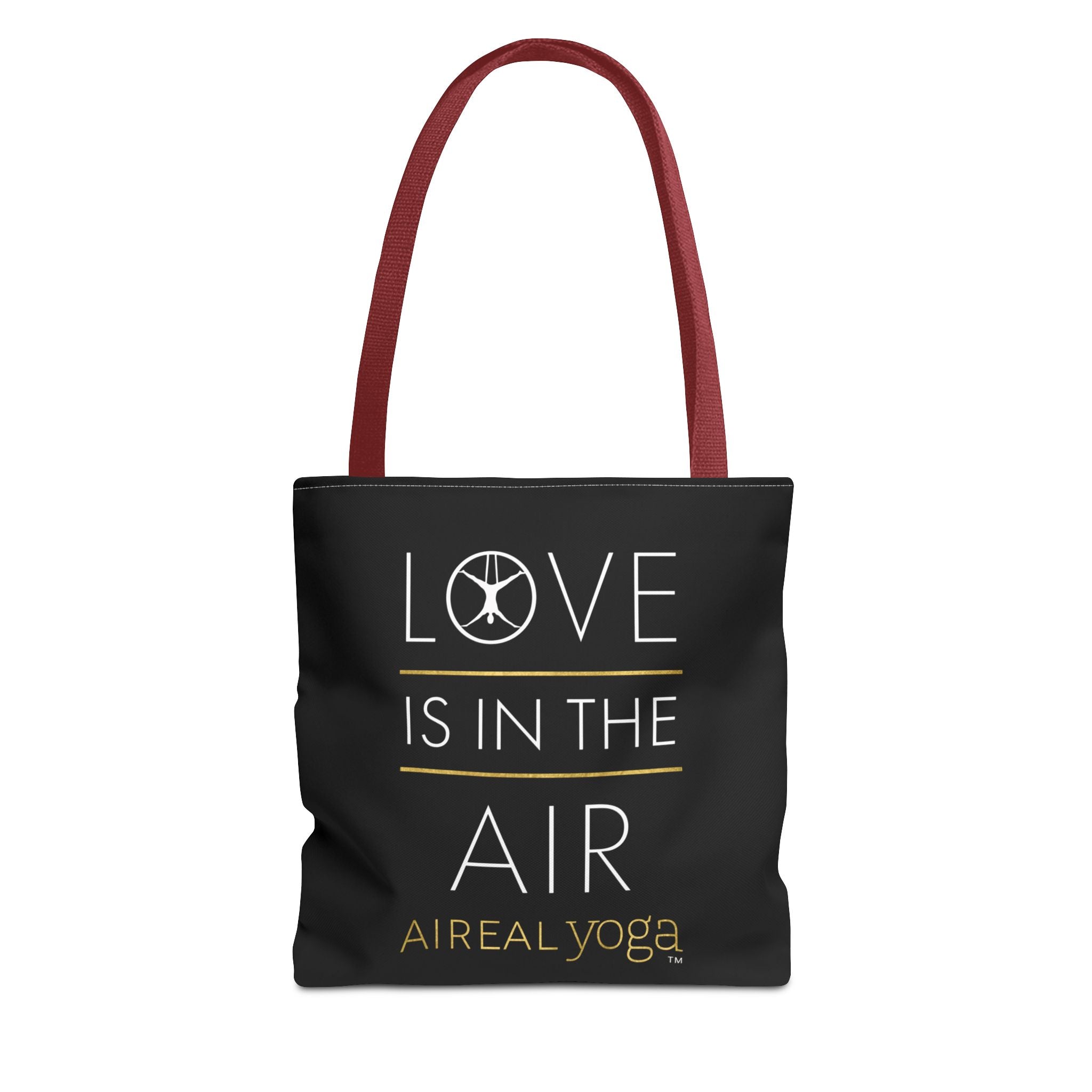 Love Is In The Air Tote Bag | Aerial Yoga Typography Tote