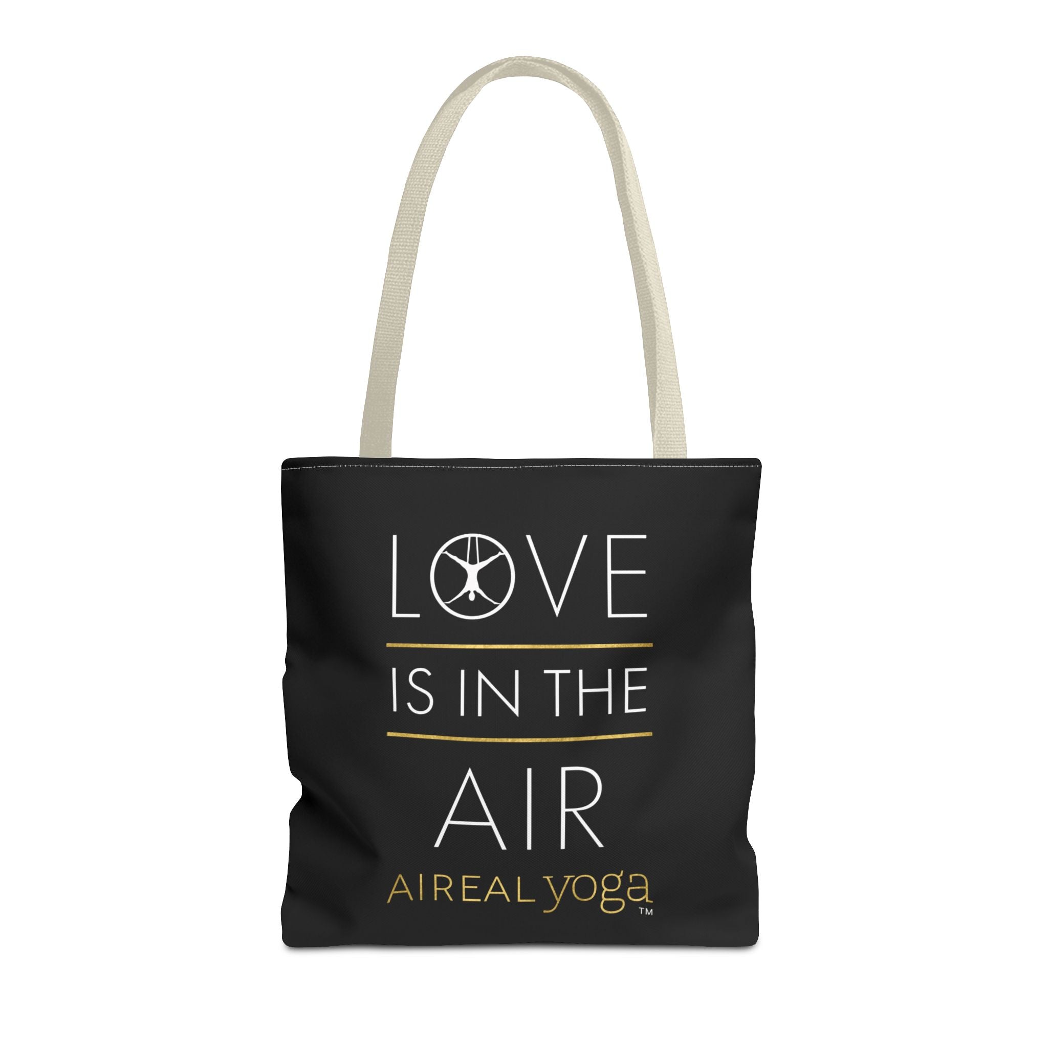 Love Is In The Air Tote Bag | Aerial Yoga Typography Tote
