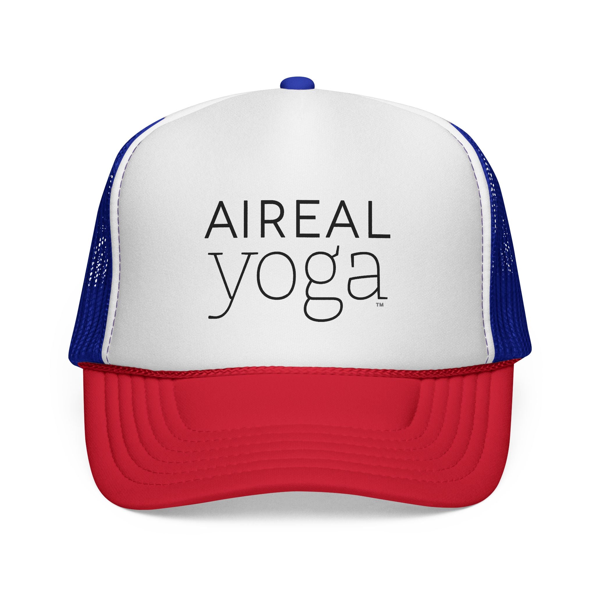 AIREAL yoga Trucker Cap | Embroidered Mesh Hat, Fitness Activewear