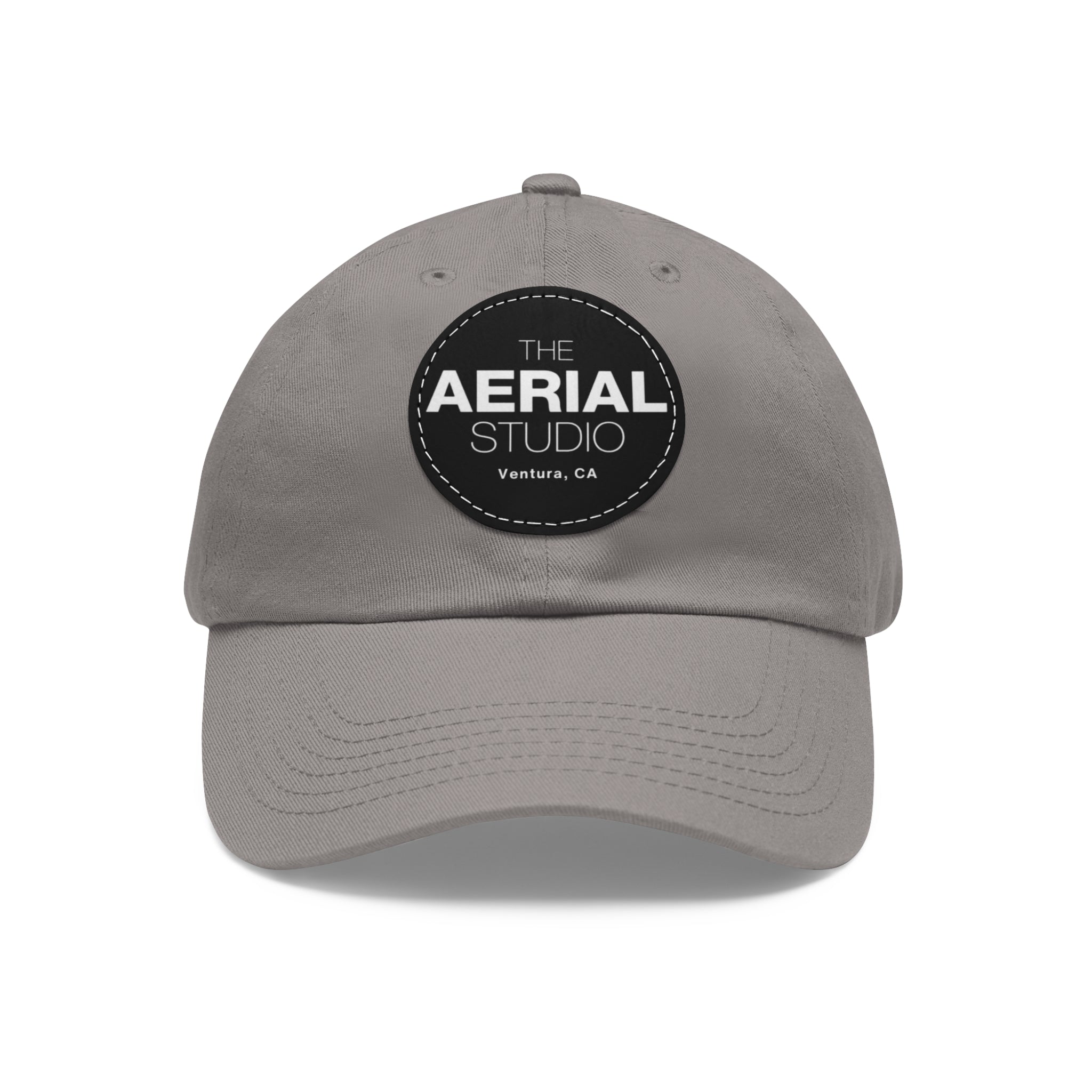 Aerial Studio Round Leather Patch Hat | Dad Hat with Leather Patch