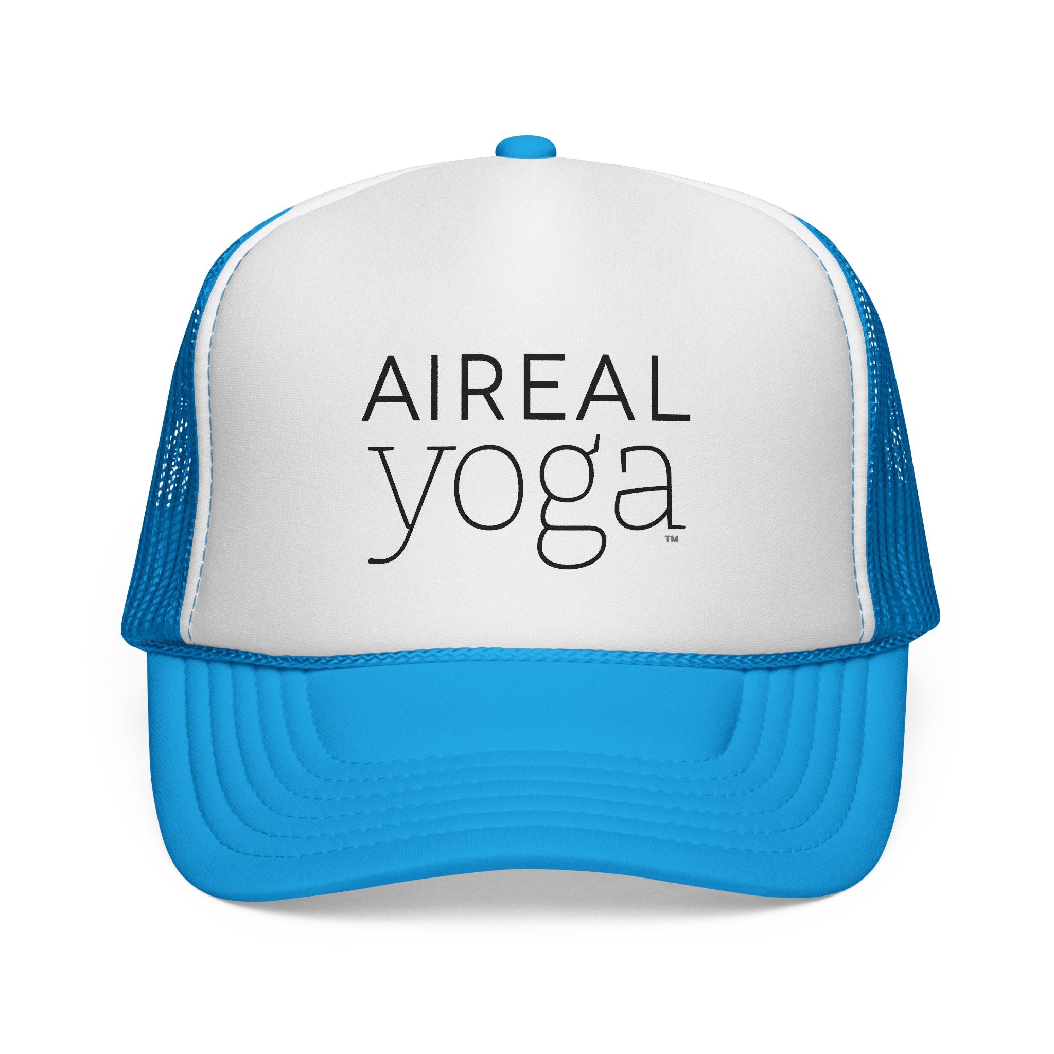 AIREAL yoga Trucker Cap | Embroidered Mesh Hat, Fitness Activewear