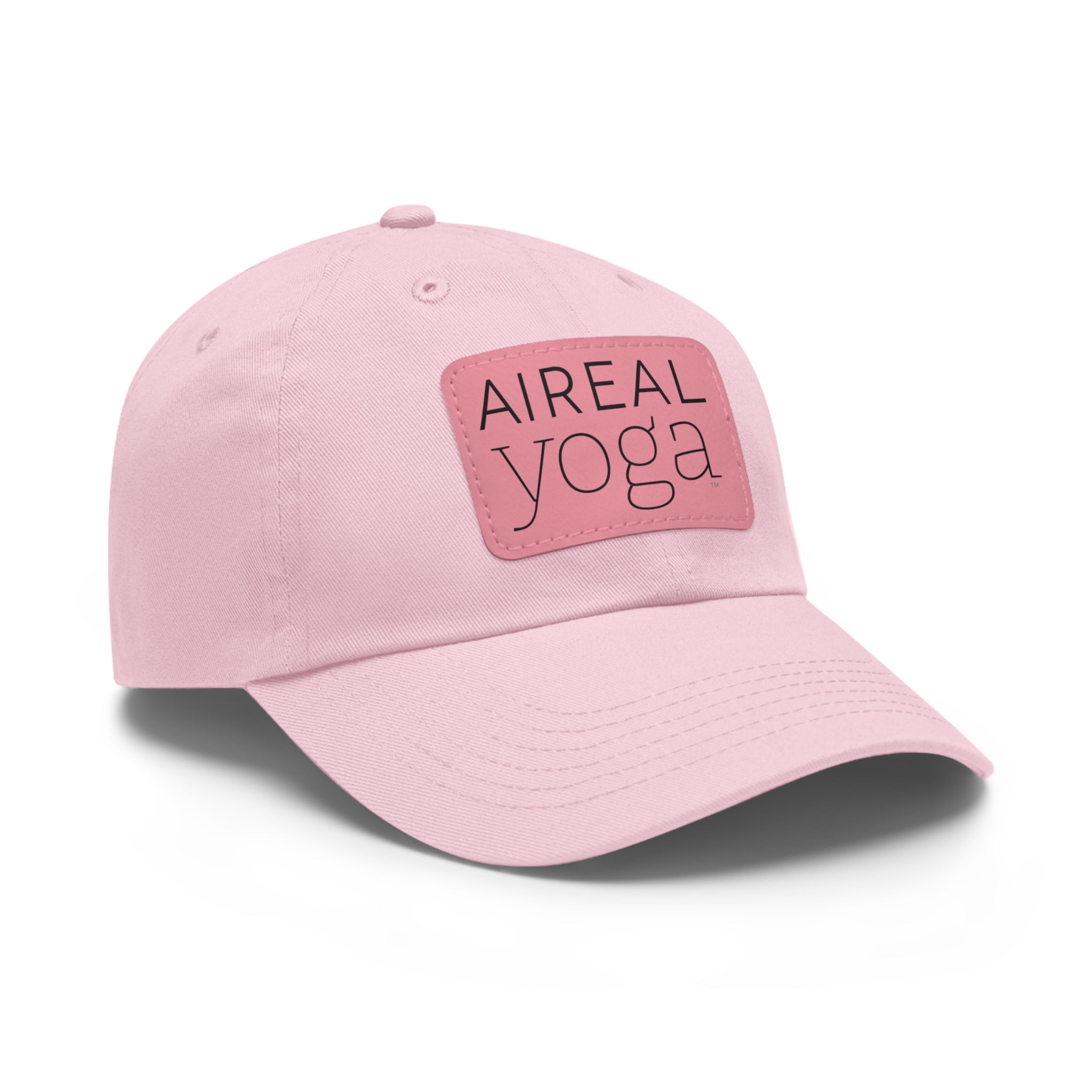Aireal Yoga Leather Patch Dad Hat | Rectangle Logo