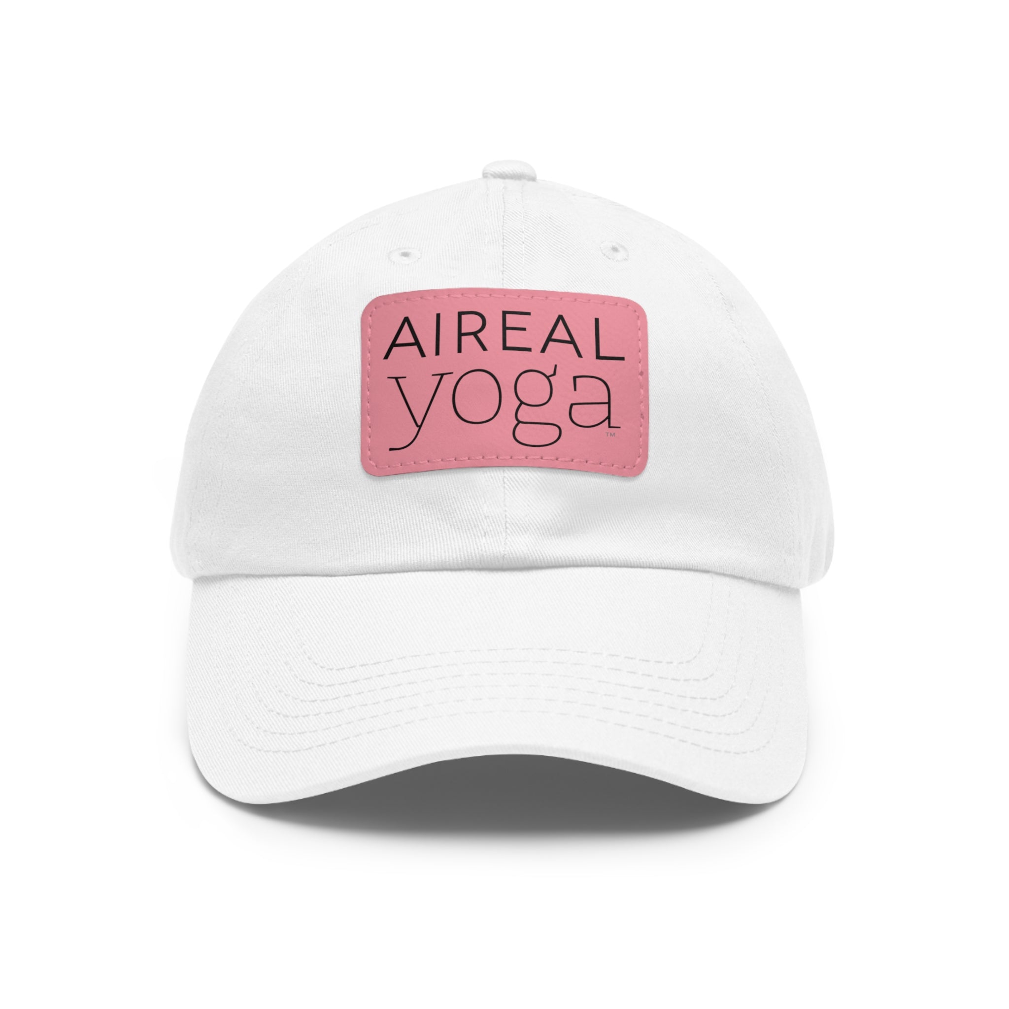 Aireal Yoga Leather Patch Dad Hat | Rectangle Logo