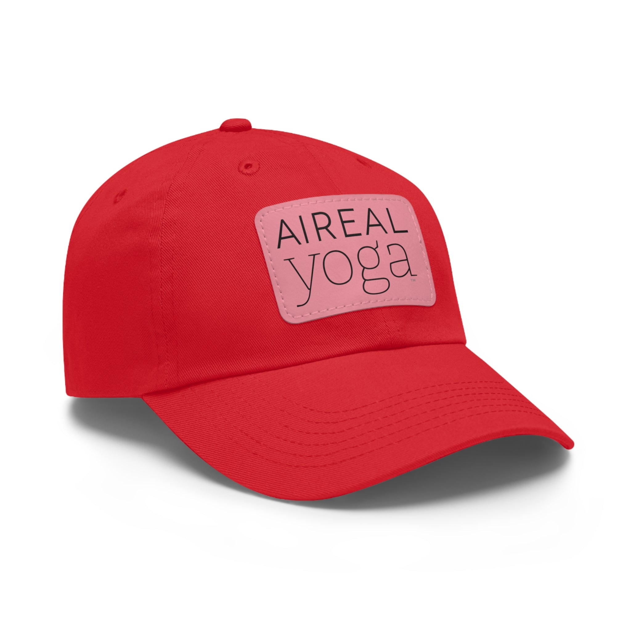 Aireal Yoga Leather Patch Dad Hat | Rectangle Logo