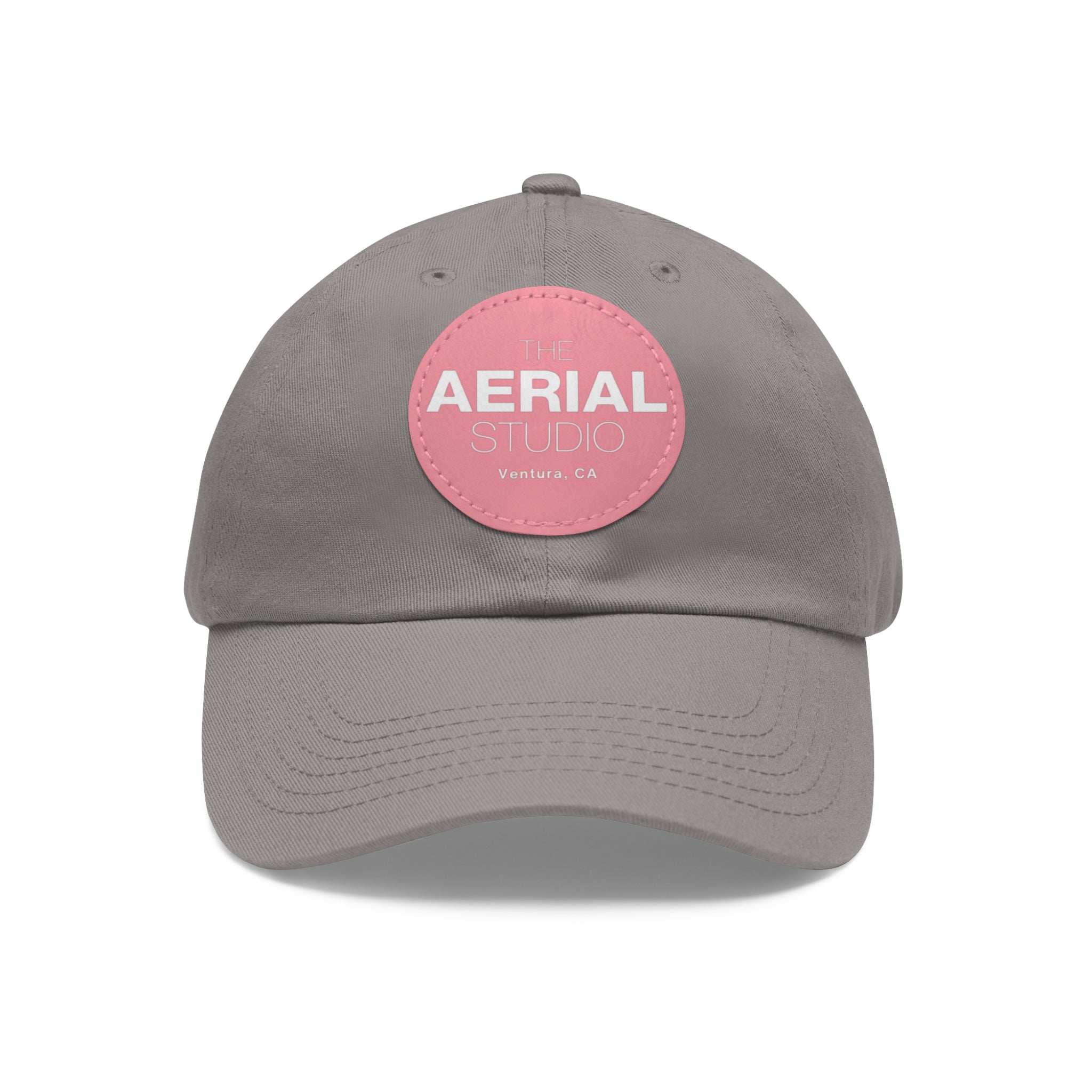 Aerial Studio Round Leather Patch Hat | Dad Hat with Leather Patch