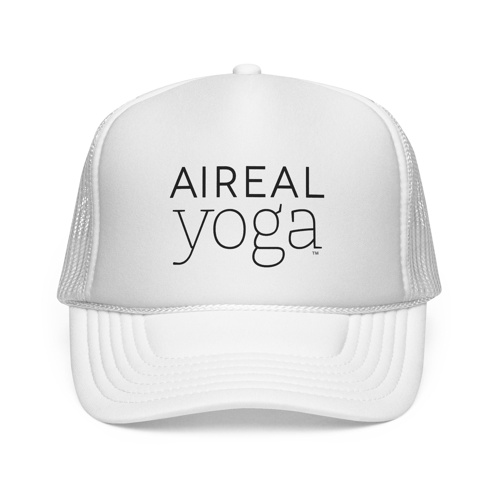 AIREAL yoga Trucker Cap | Embroidered Mesh Hat, Fitness Activewear