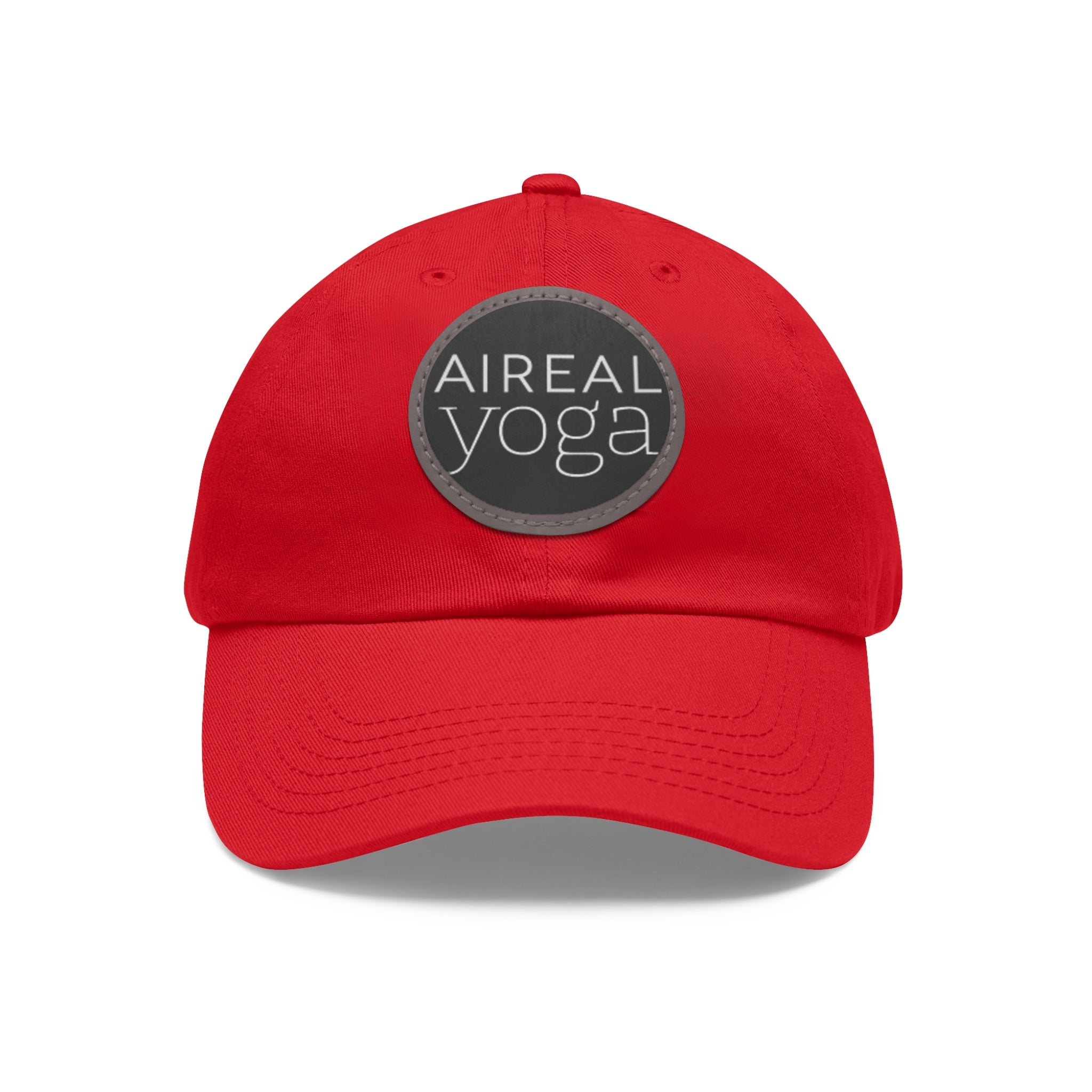 AIREAL Yoga patch hat | Dad Hat with Round Leather Patch