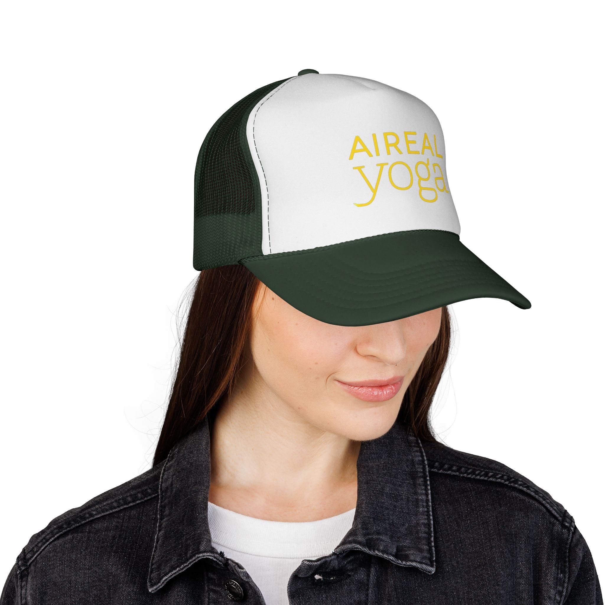 Aireal Yoga Trucker Cap | Embroidered Yoga Hat