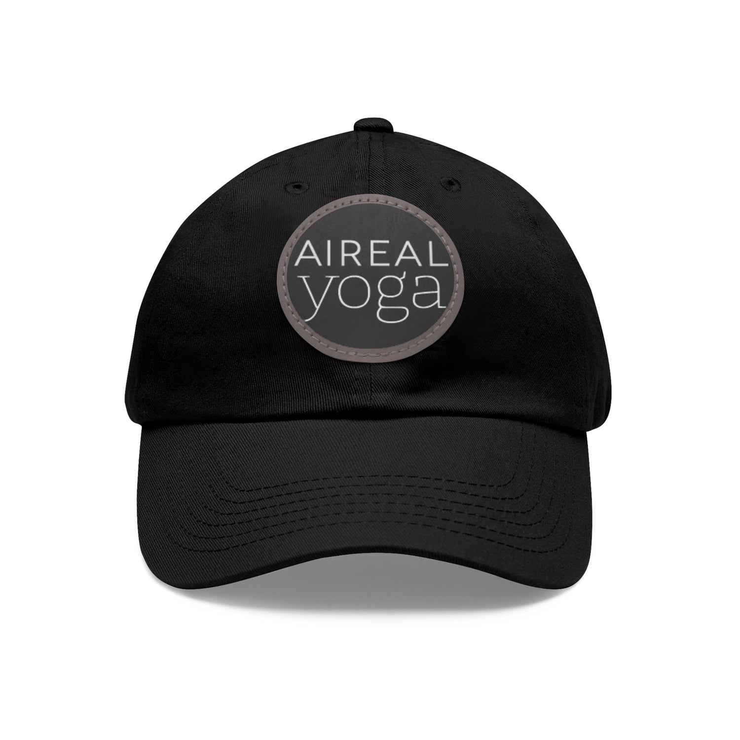AIREAL Yoga patch hat | Dad Hat with Round Leather Patch