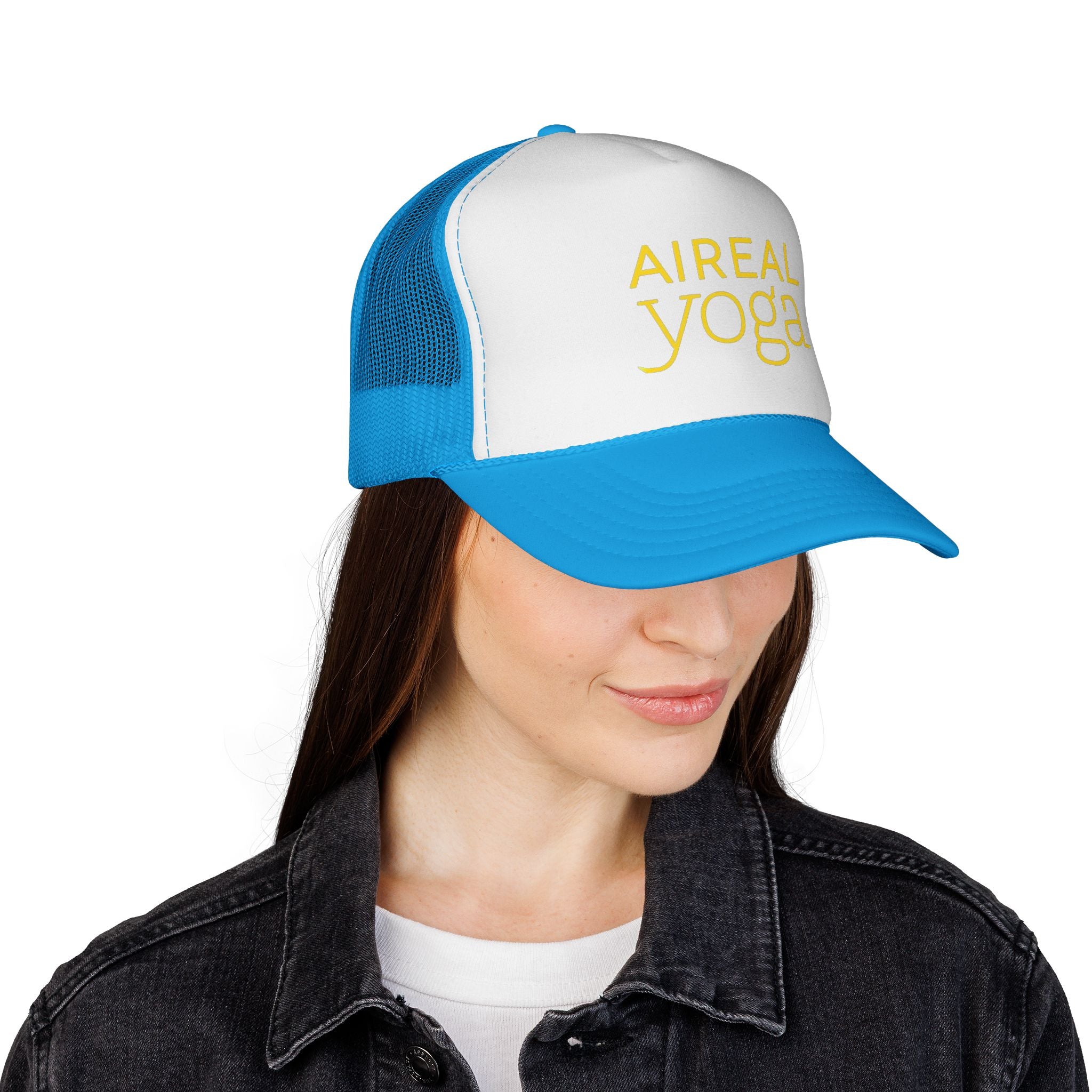 Aireal Yoga Trucker Cap | Embroidered Yoga Hat