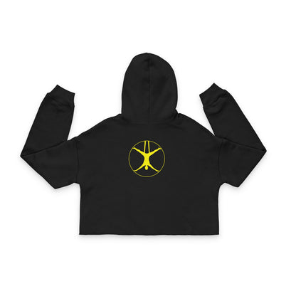 Aerial Yoga Cropped Hoodie | with gold logo on back