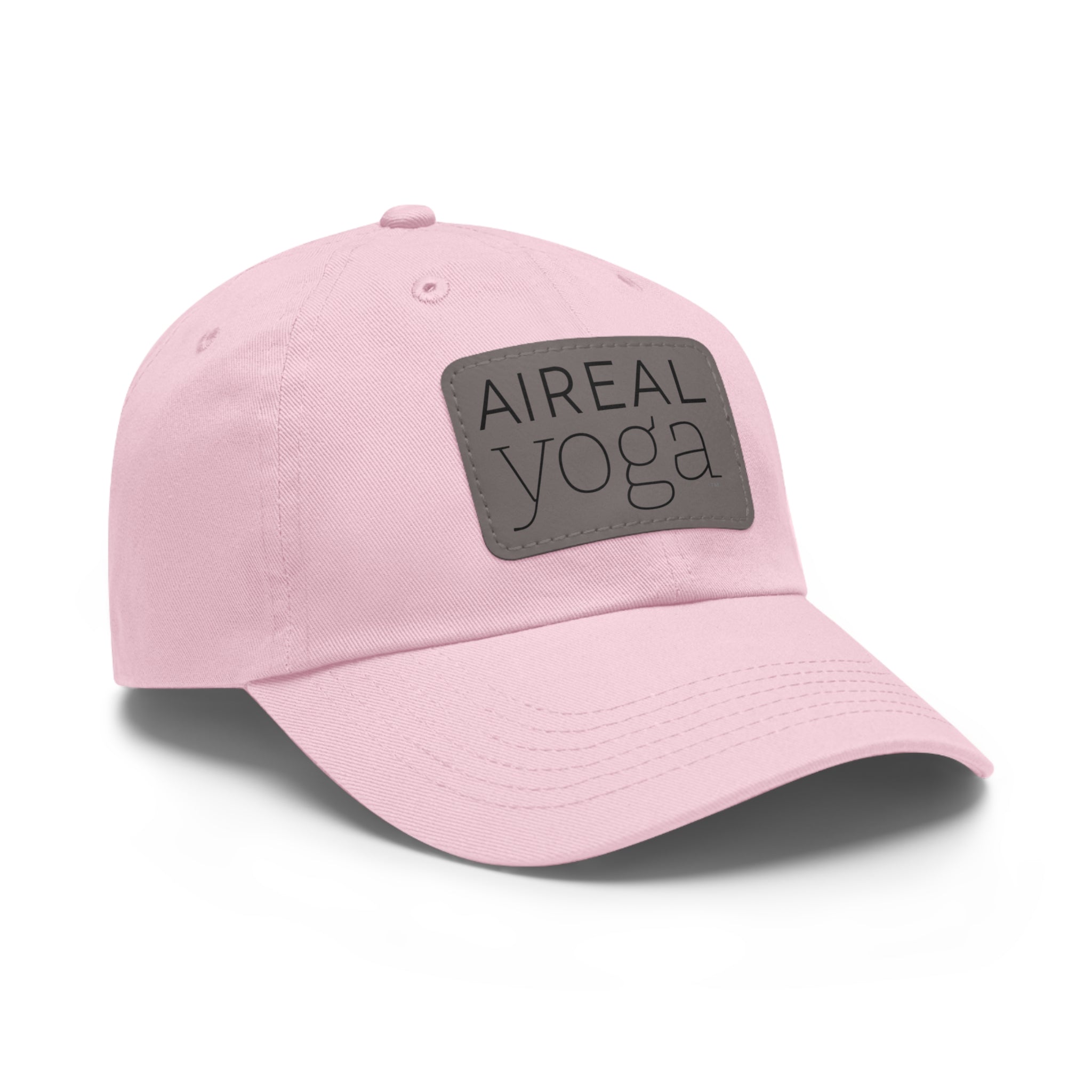 Aireal Yoga Leather Patch Dad Hat | Rectangle Logo