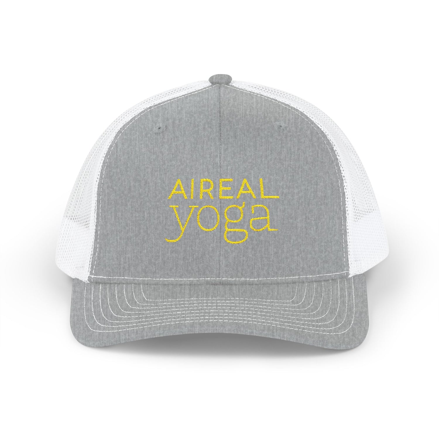 Aireal Yoga Embroidered Trucker Cap | Snapback Mesh Hat