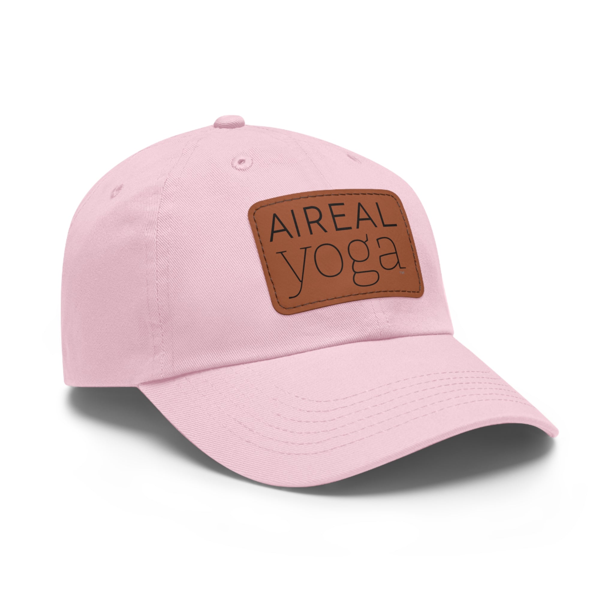 Aireal Yoga Leather Patch Dad Hat | Rectangle Logo