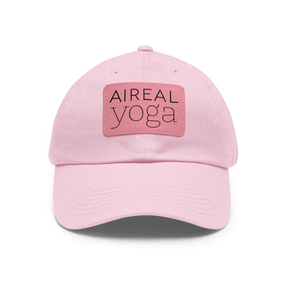 Aireal Yoga Leather Patch Dad Hat | Rectangle Logo