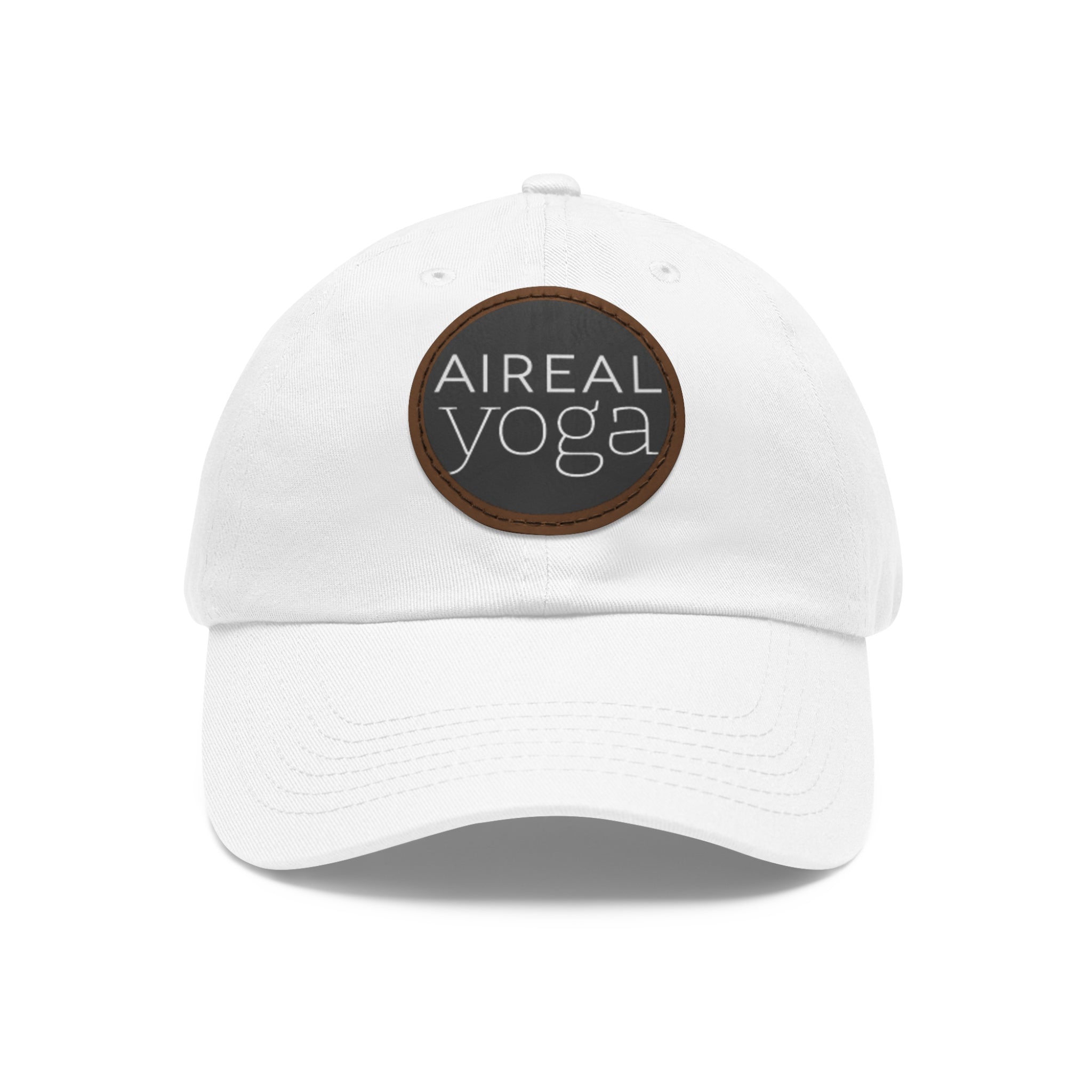 AIREAL Yoga patch hat | Dad Hat with Round Leather Patch