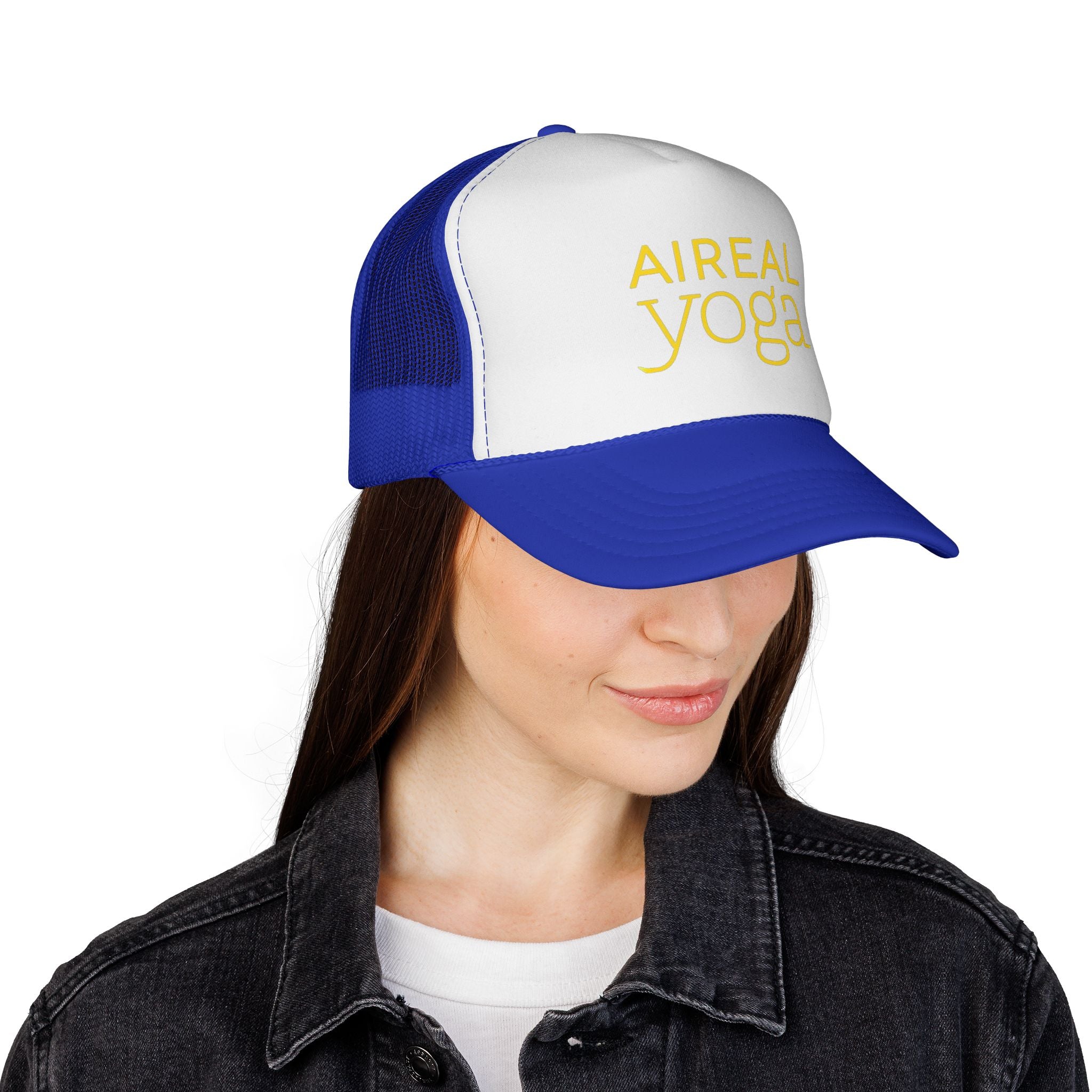 Aireal Yoga Trucker Cap | Embroidered Yoga Hat