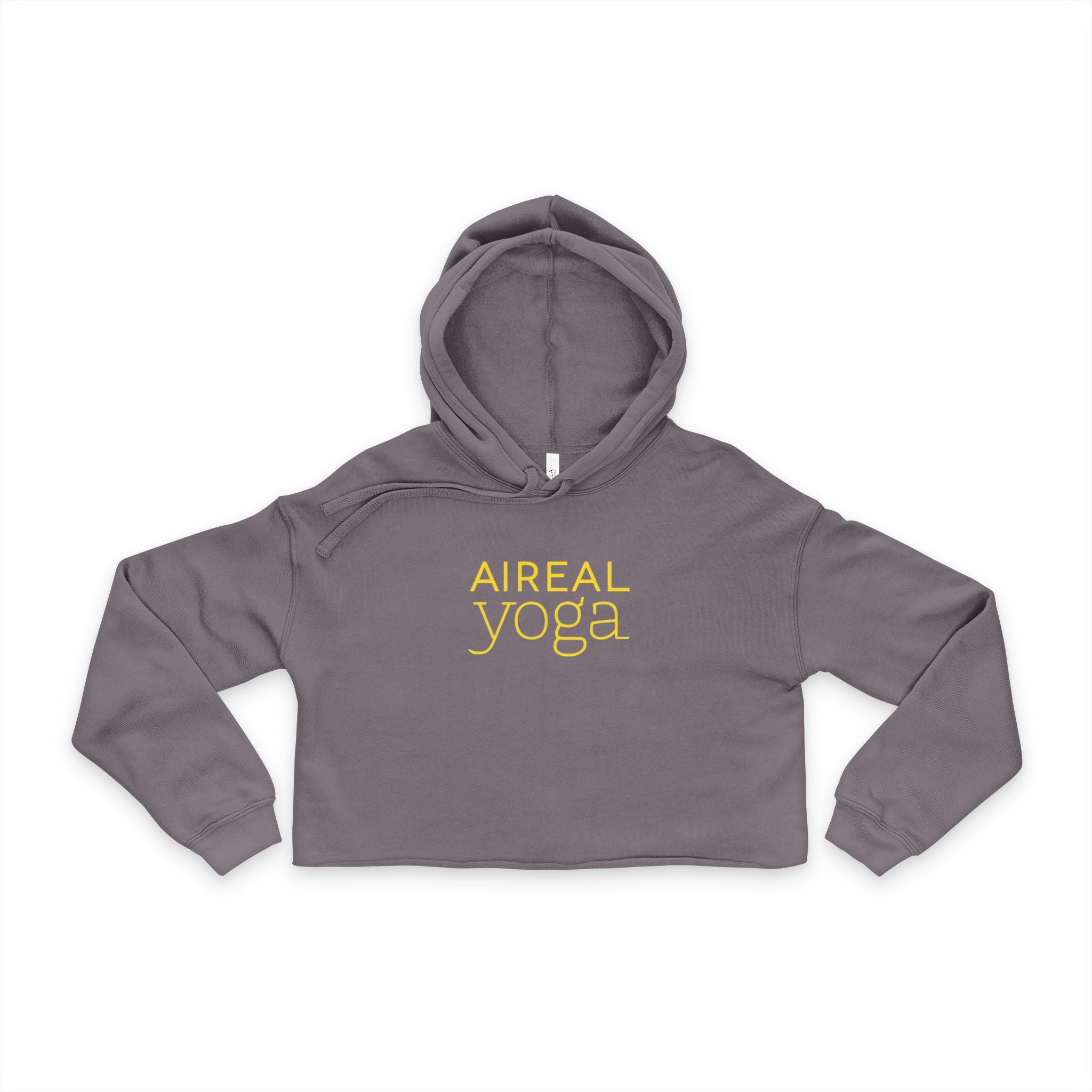 Aerial Yoga Cropped Hoodie | with gold logo on back