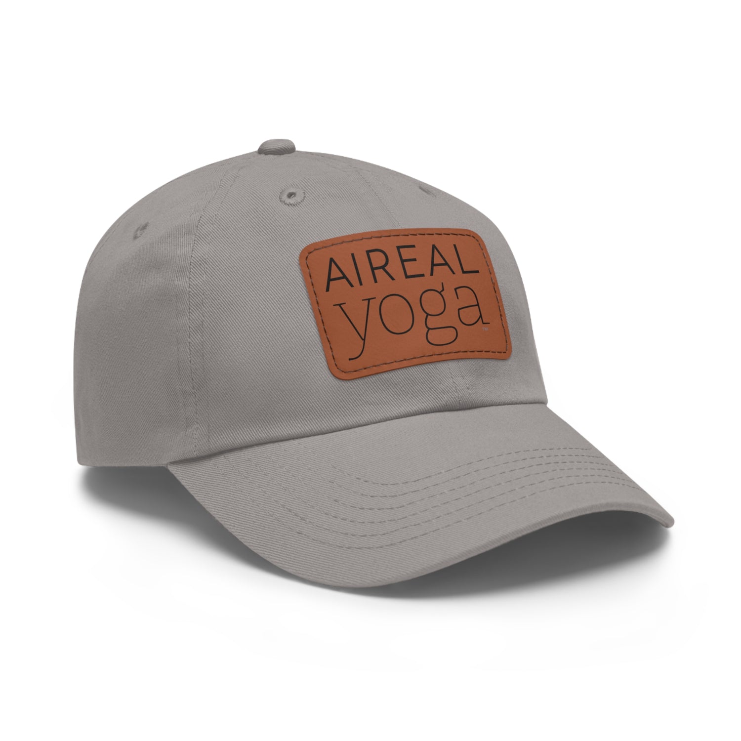 Aireal Yoga Leather Patch Dad Hat | Rectangle Logo