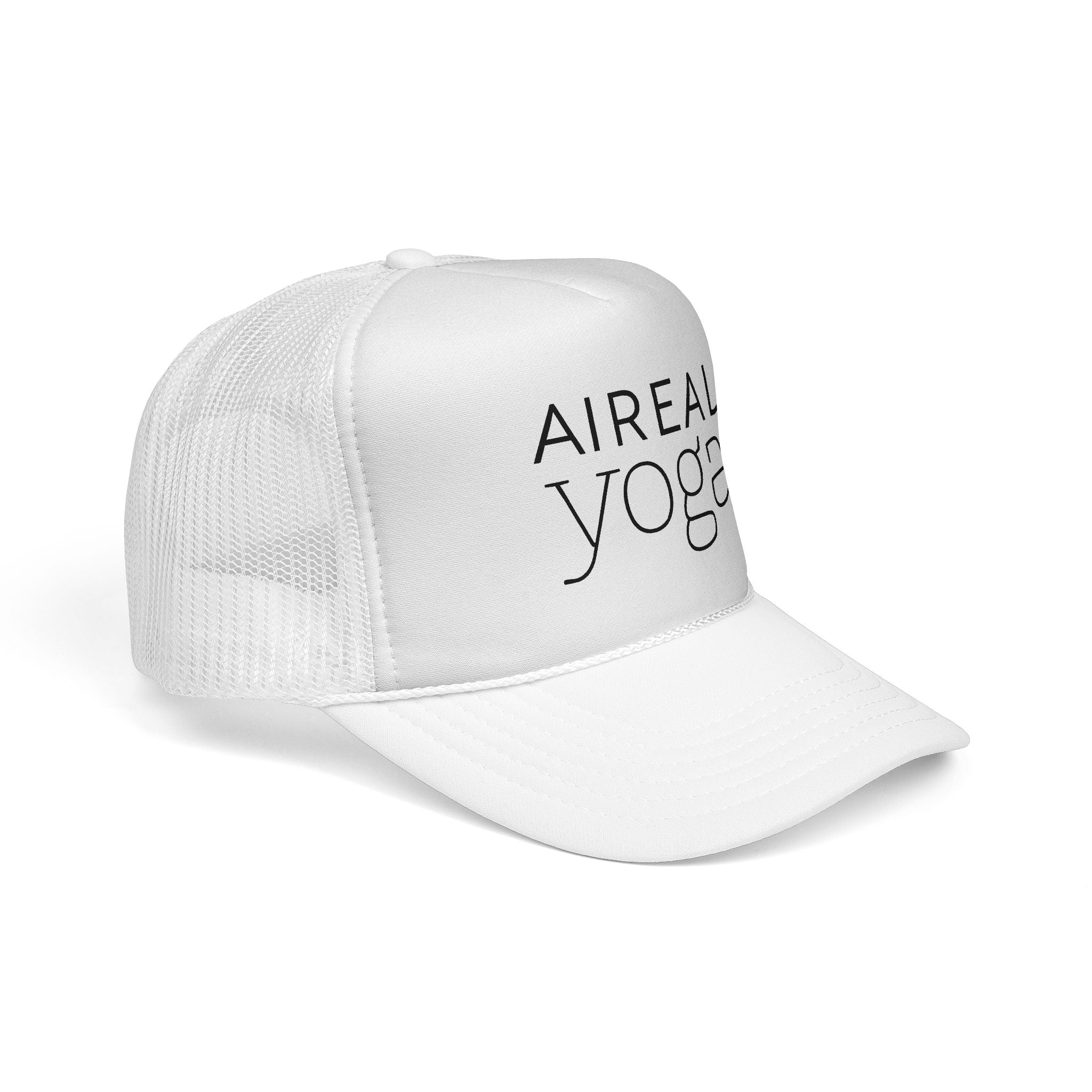 AIREAL yoga Trucker Cap | Embroidered Mesh Hat, Fitness Activewear
