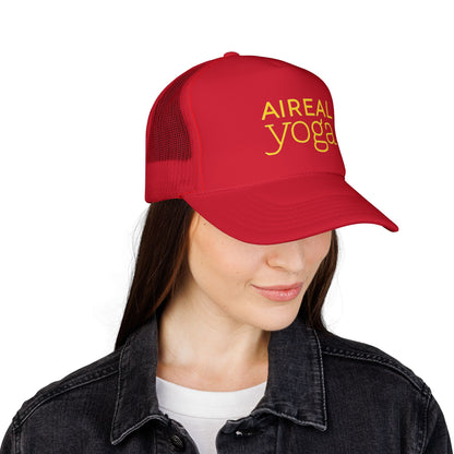 Aireal Yoga Trucker Cap | Embroidered Yoga Hat
