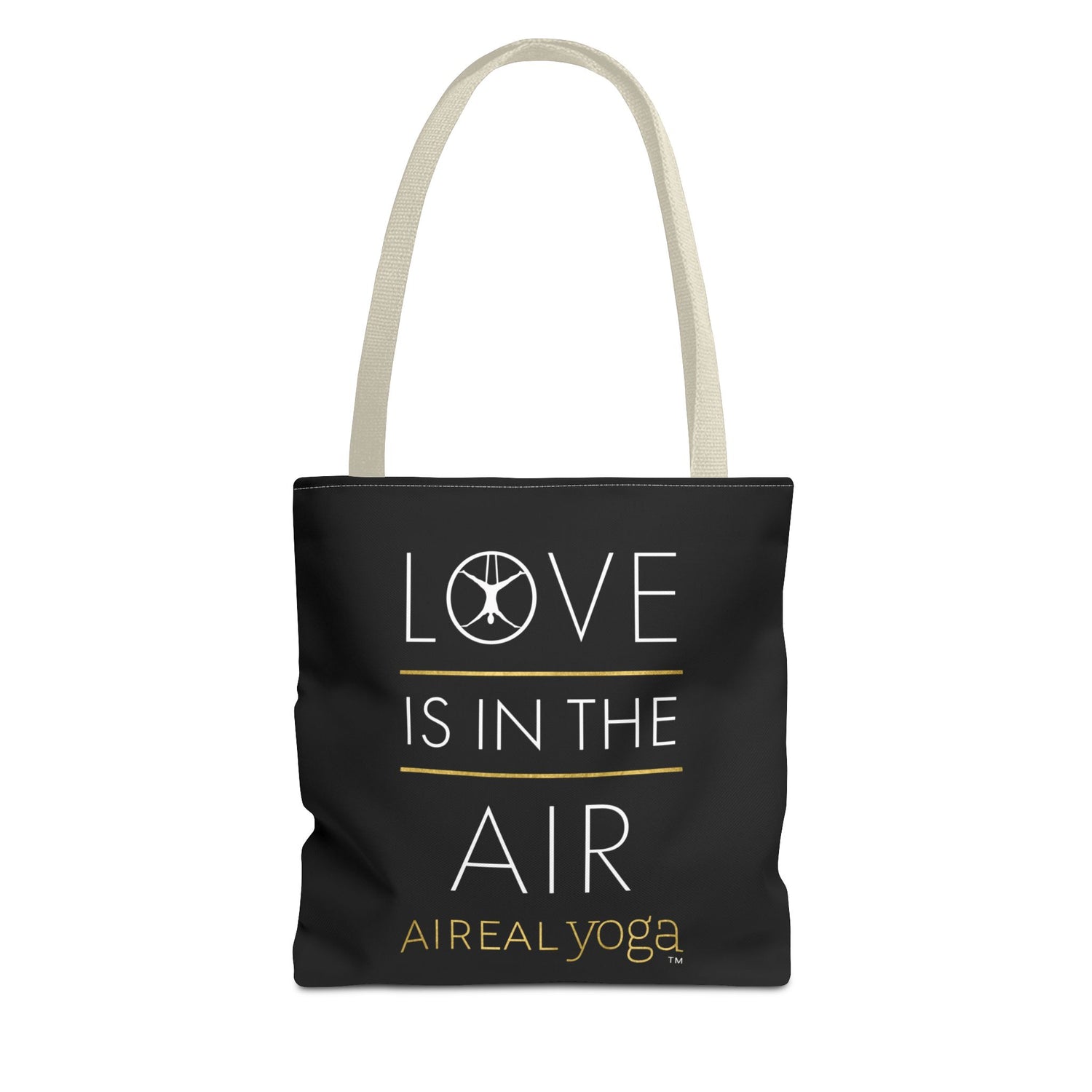 Love Is In The Air Tote Bag | Aerial Yoga Typography Tote