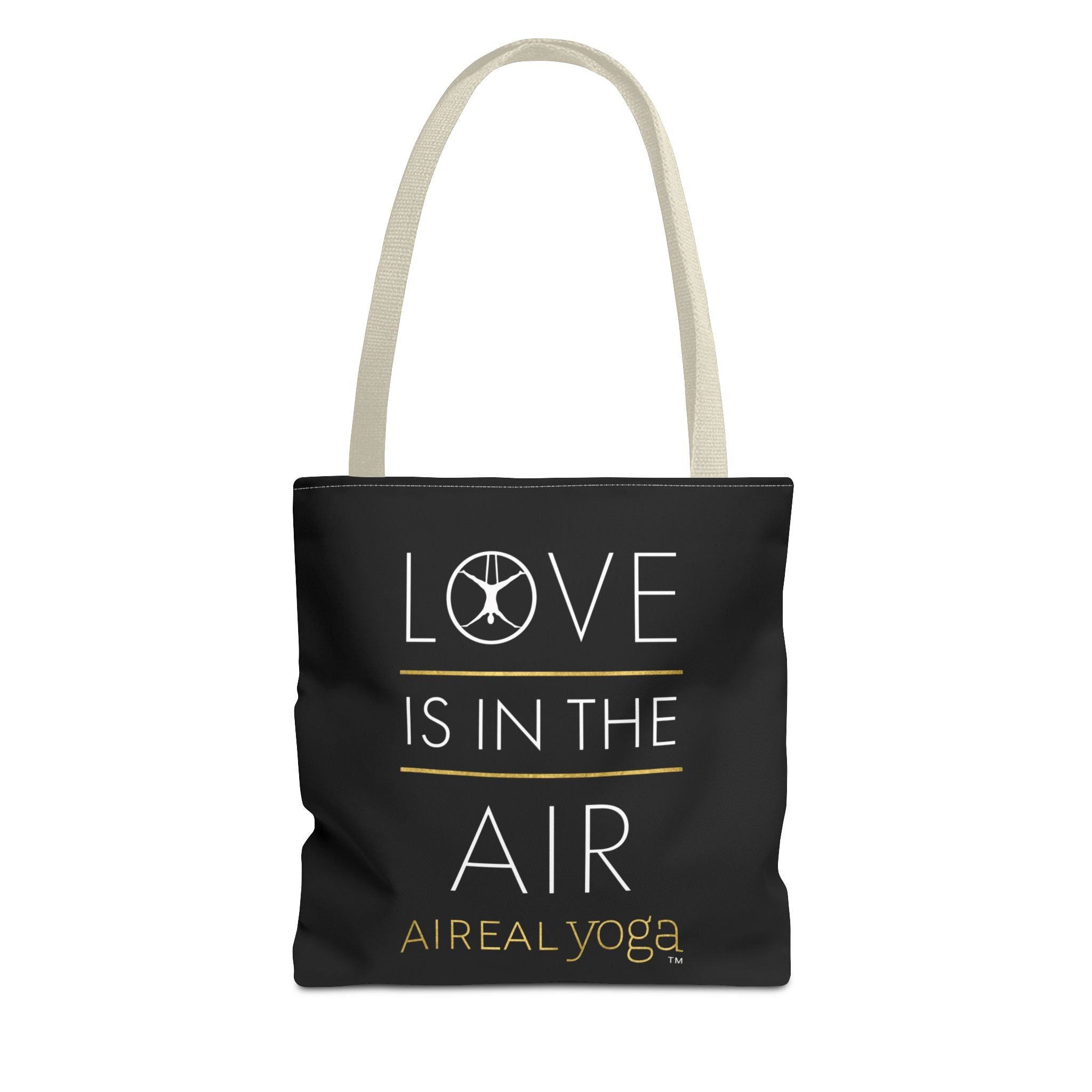 Love Is In The Air Tote Bag | Aerial Yoga Typography Tote