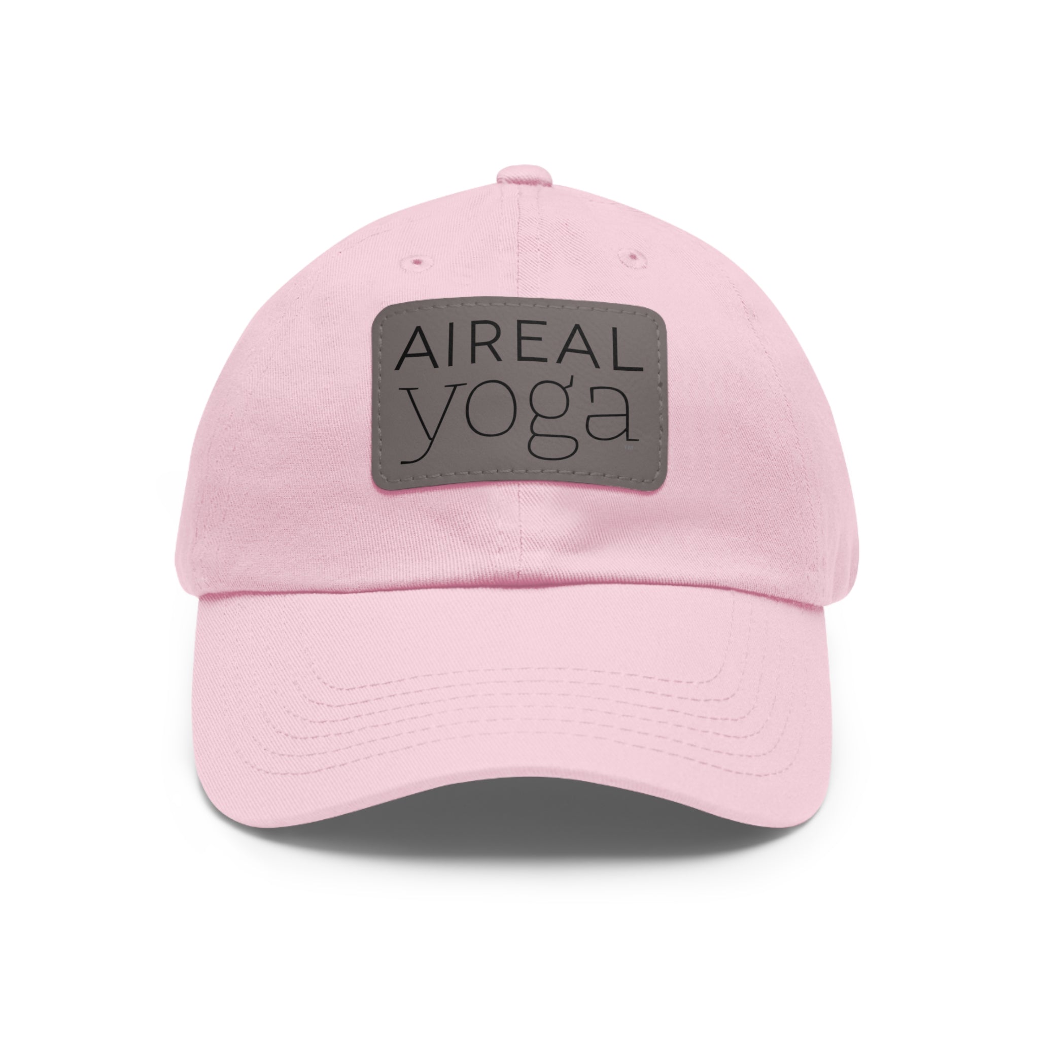 Aireal Yoga Leather Patch Dad Hat | Rectangle Logo