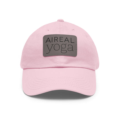 Aireal Yoga Leather Patch Dad Hat | Rectangle Logo