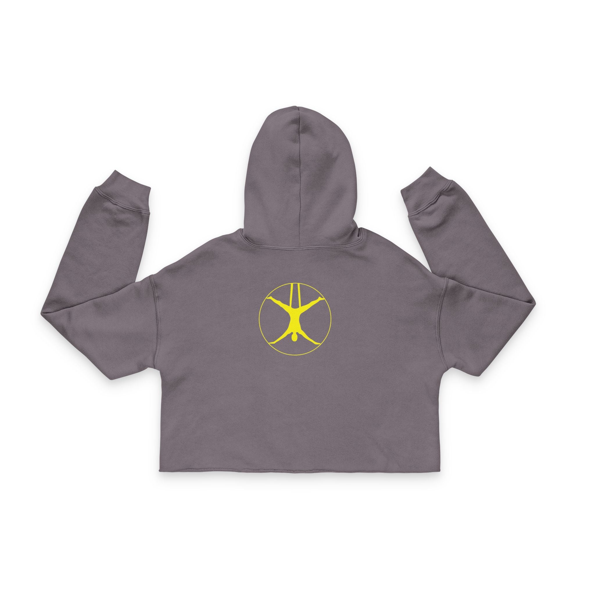 Aerial Yoga Cropped Hoodie | with gold logo on back