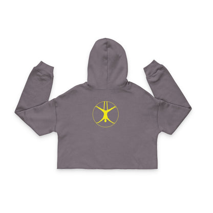 Aerial Yoga Cropped Hoodie | with gold logo on back