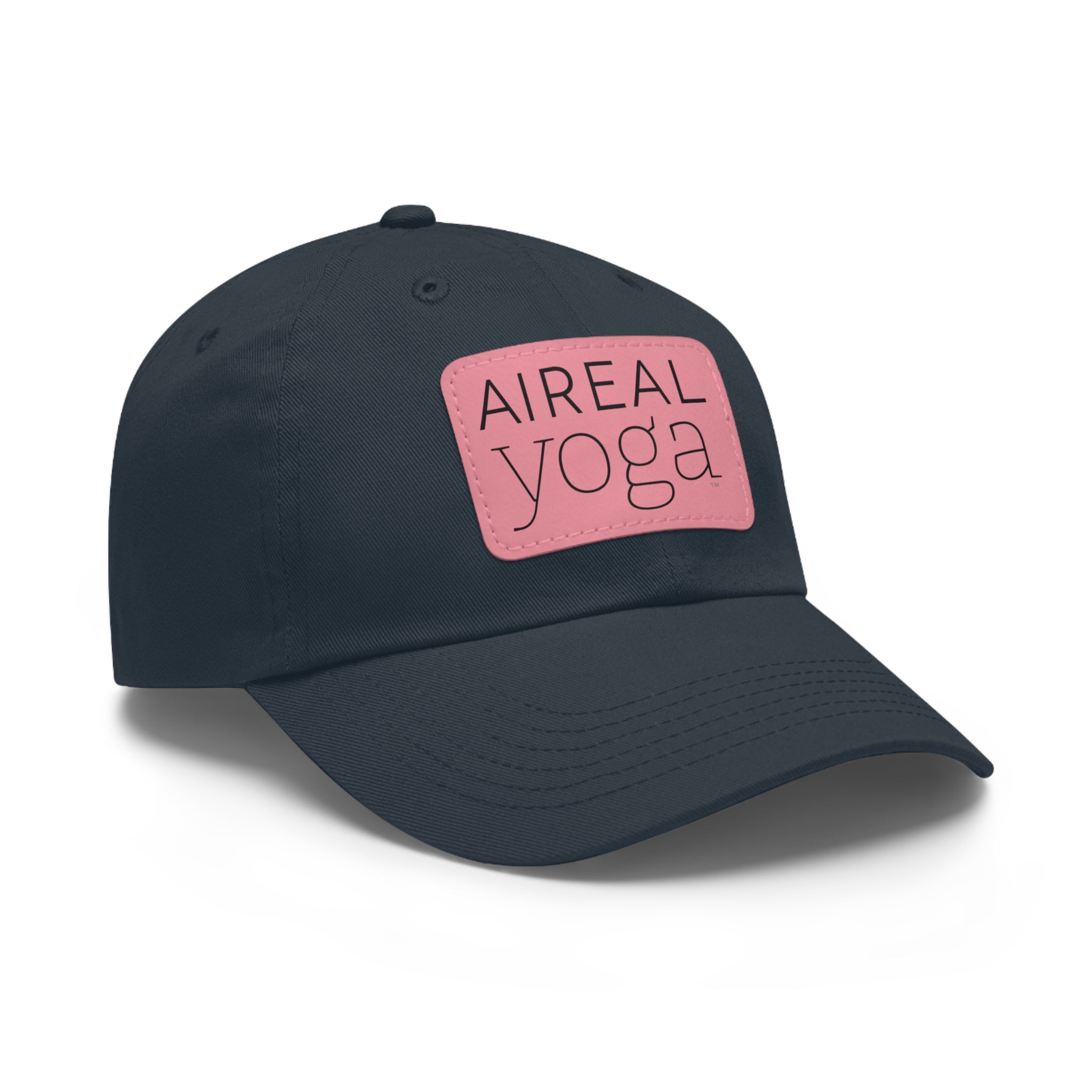 Aireal Yoga Leather Patch Dad Hat | Rectangle Logo