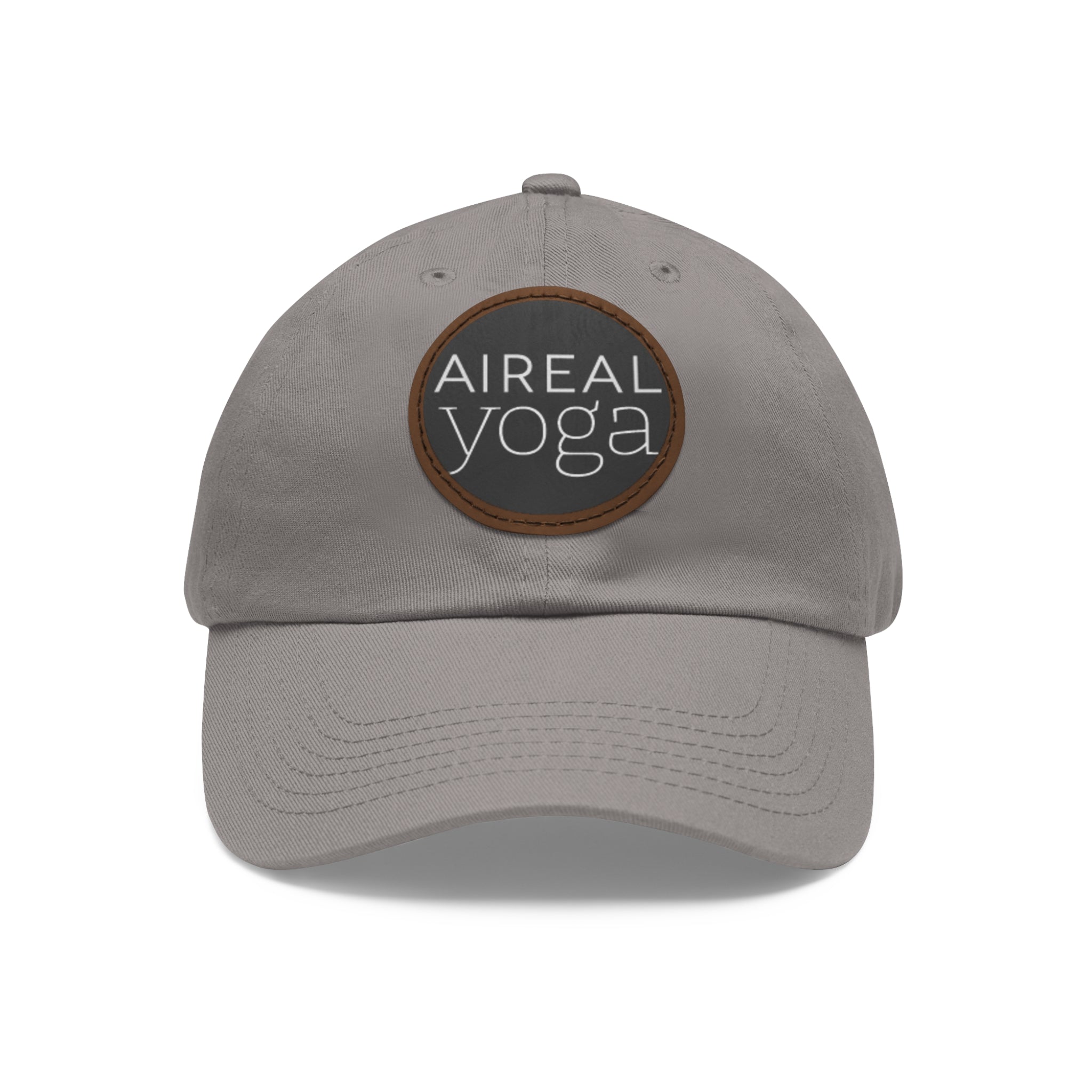 AIREAL Yoga patch hat | Dad Hat with Round Leather Patch