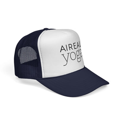 AIREAL yoga Trucker Cap | Embroidered Mesh Hat, Fitness Activewear