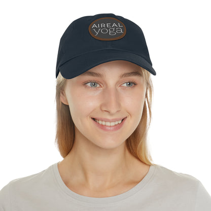 AIREAL Yoga patch hat | Dad Hat with Round Leather Patch