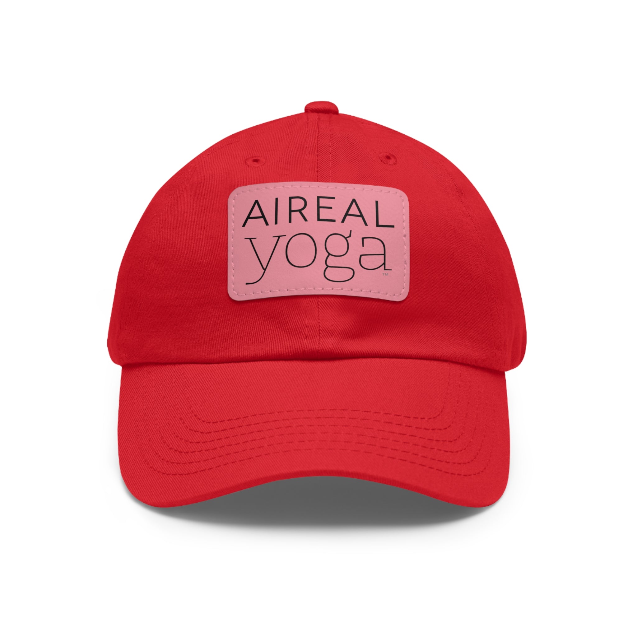 Aireal Yoga Leather Patch Dad Hat | Rectangle Logo