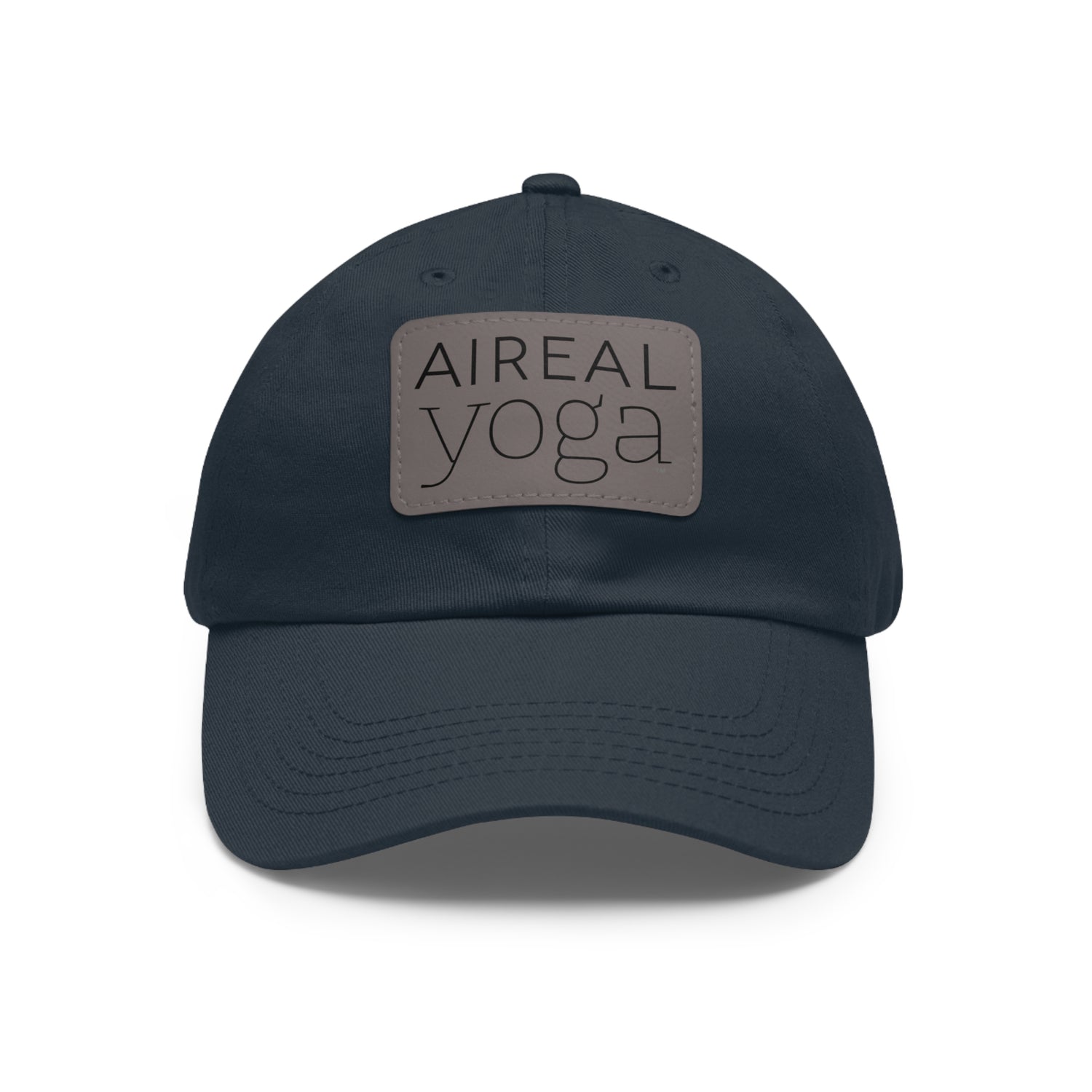 Aireal Yoga Leather Patch Dad Hat | Rectangle Logo