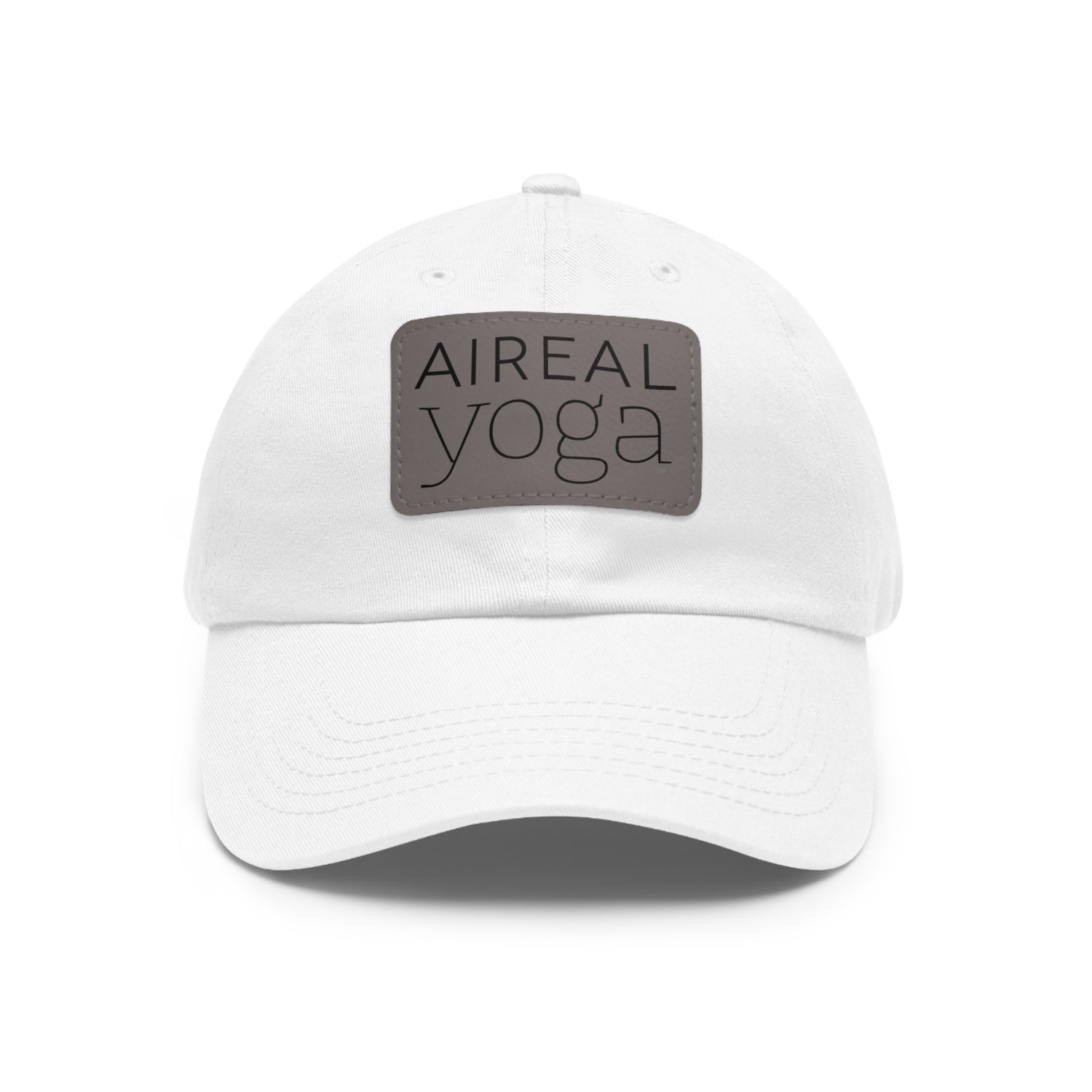 Aireal Yoga Leather Patch Dad Hat | Rectangle Logo