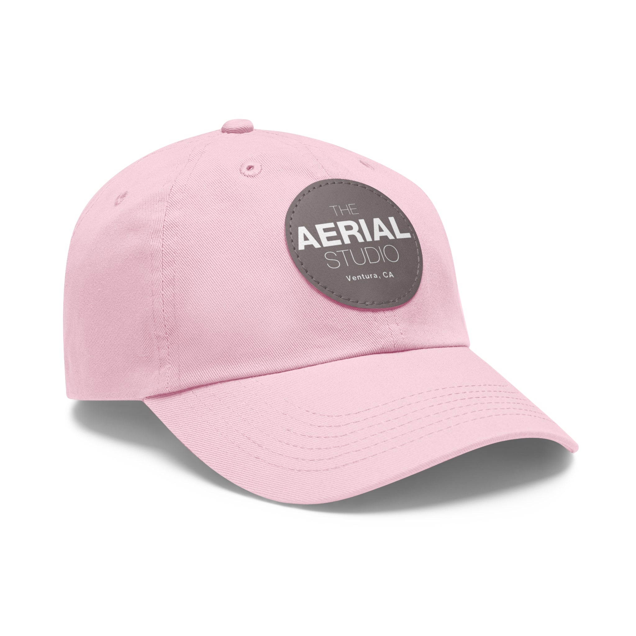 Aerial Studio Round Leather Patch Hat | Dad Hat with Leather Patch