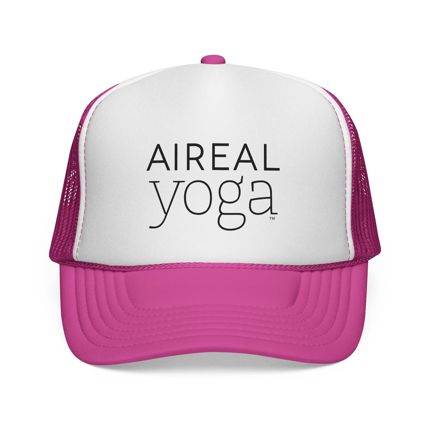 AIREAL yoga Trucker Cap | Embroidered Mesh Hat, Fitness Activewear