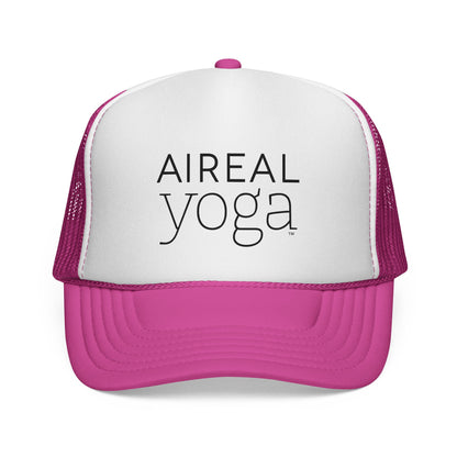 AIREAL yoga Trucker Cap | Embroidered Mesh Hat, Fitness Activewear