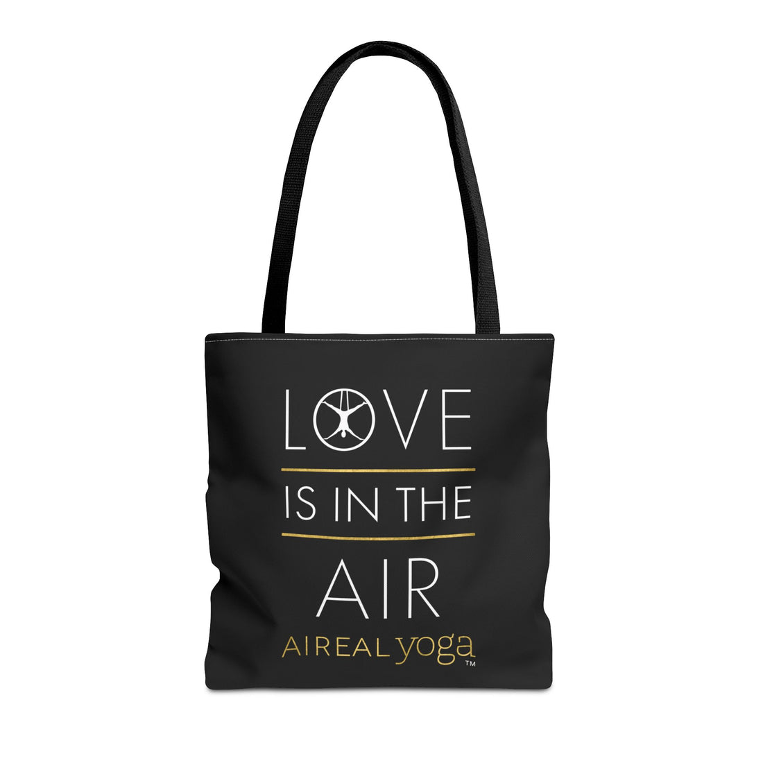 Love Is In The Air Tote Bag | Aerial Yoga Typography Tote