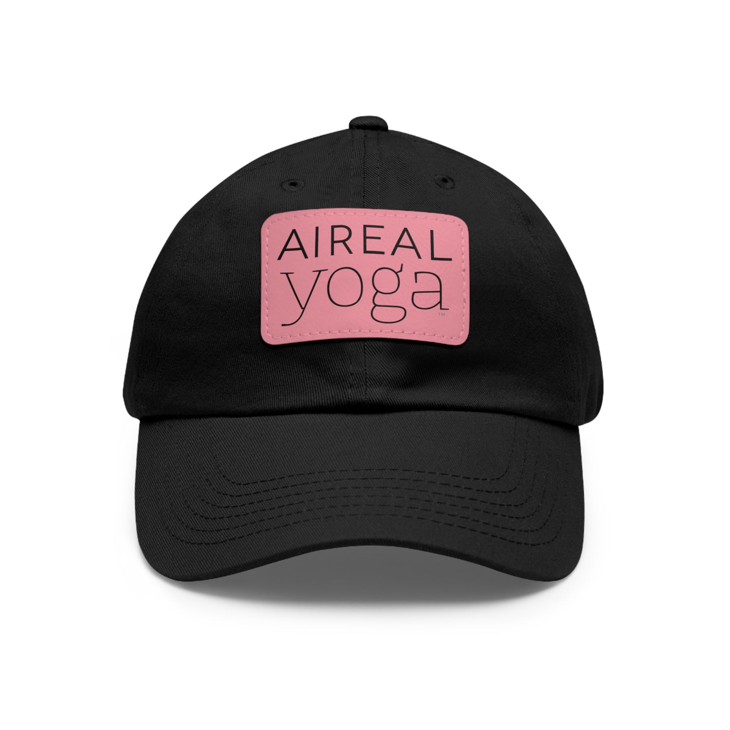 Aireal Yoga Leather Patch Dad Hat | Rectangle Logo